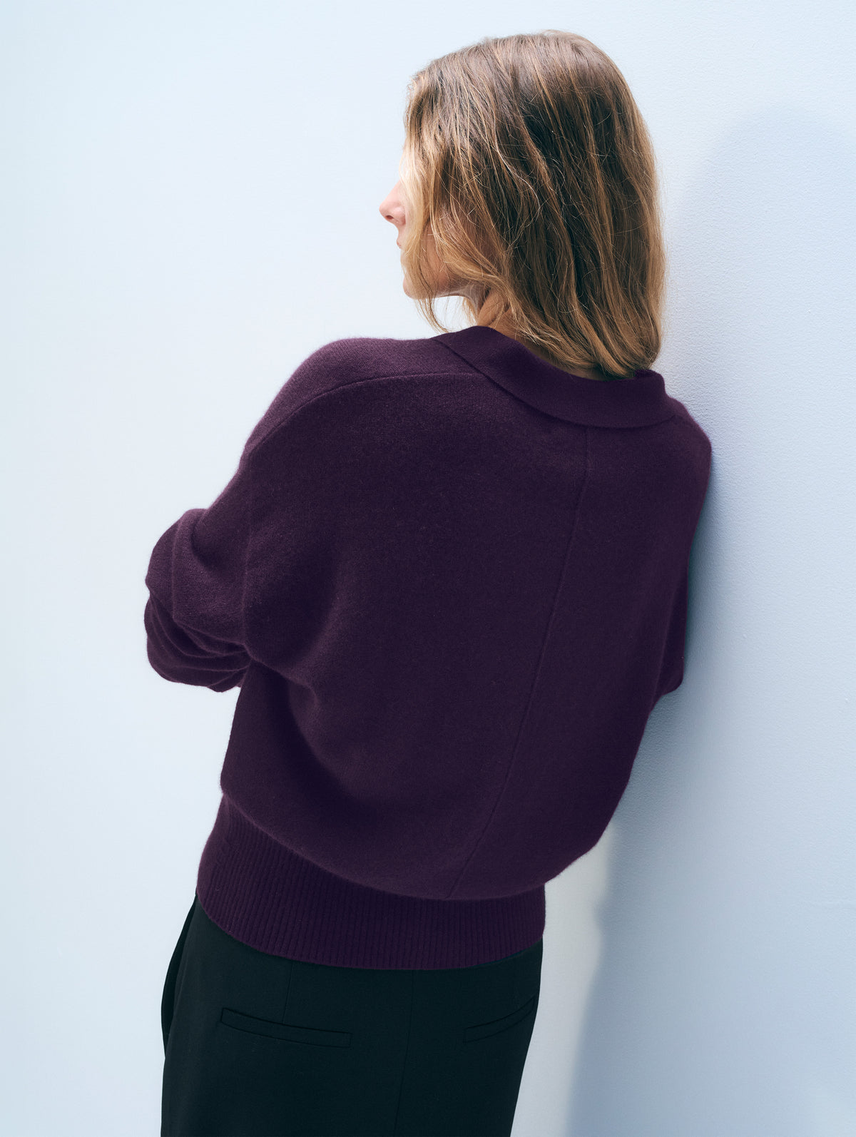 Cashmere Long Sleeve Polo