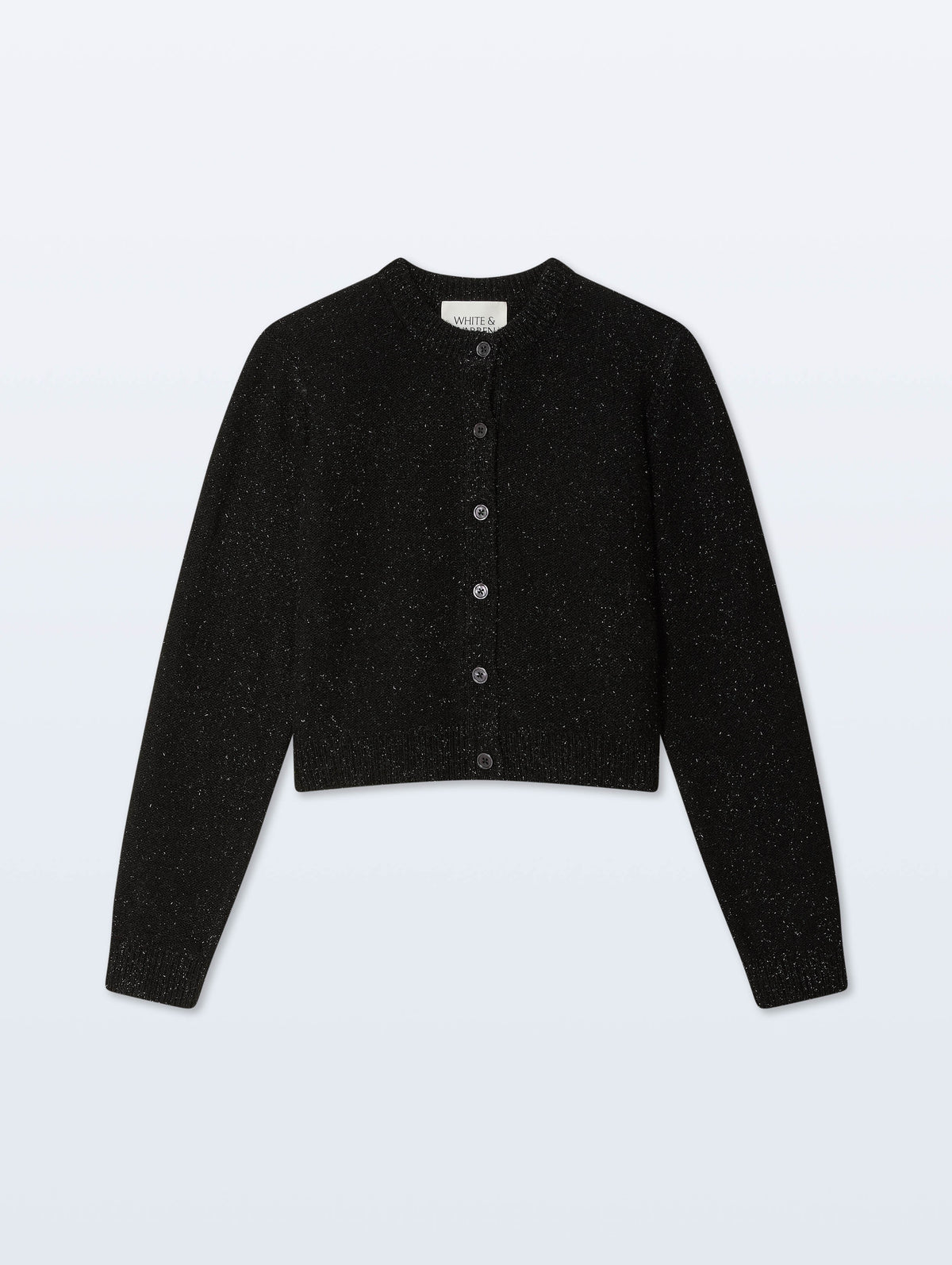 Merino Metallic Cardigan | Midnight Black