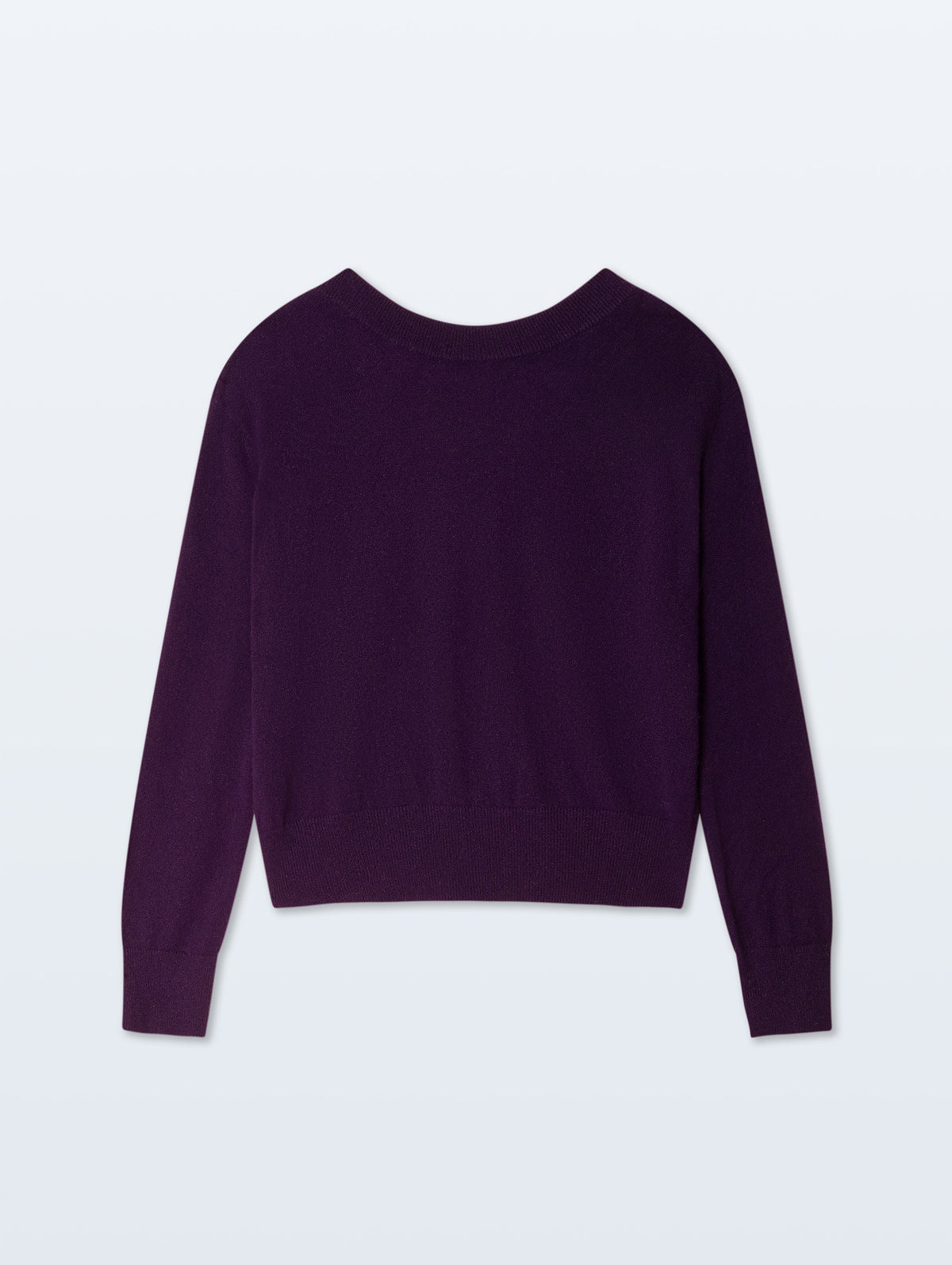 Cashmere Scoop Back Sweater | Deep Plum
