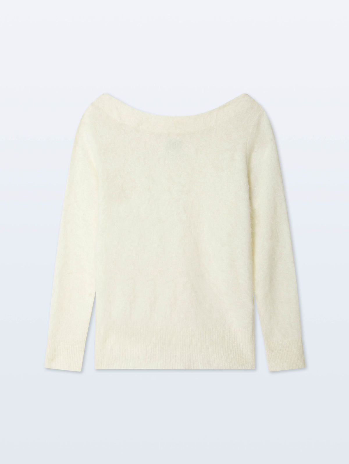 Brushed Cashmere Boatneck Sweater | Ivory