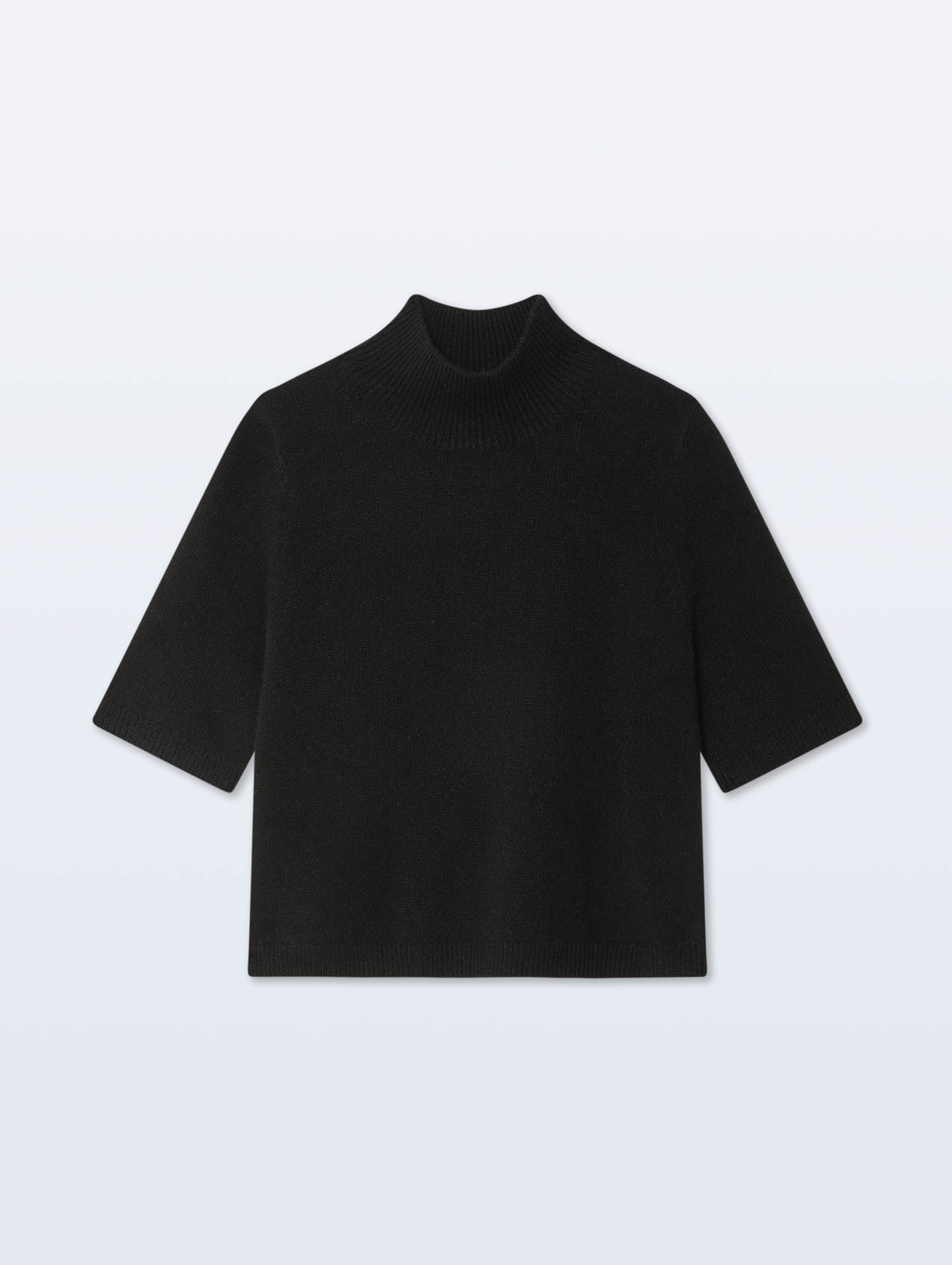 Cashmere Mockneck Tee | Black