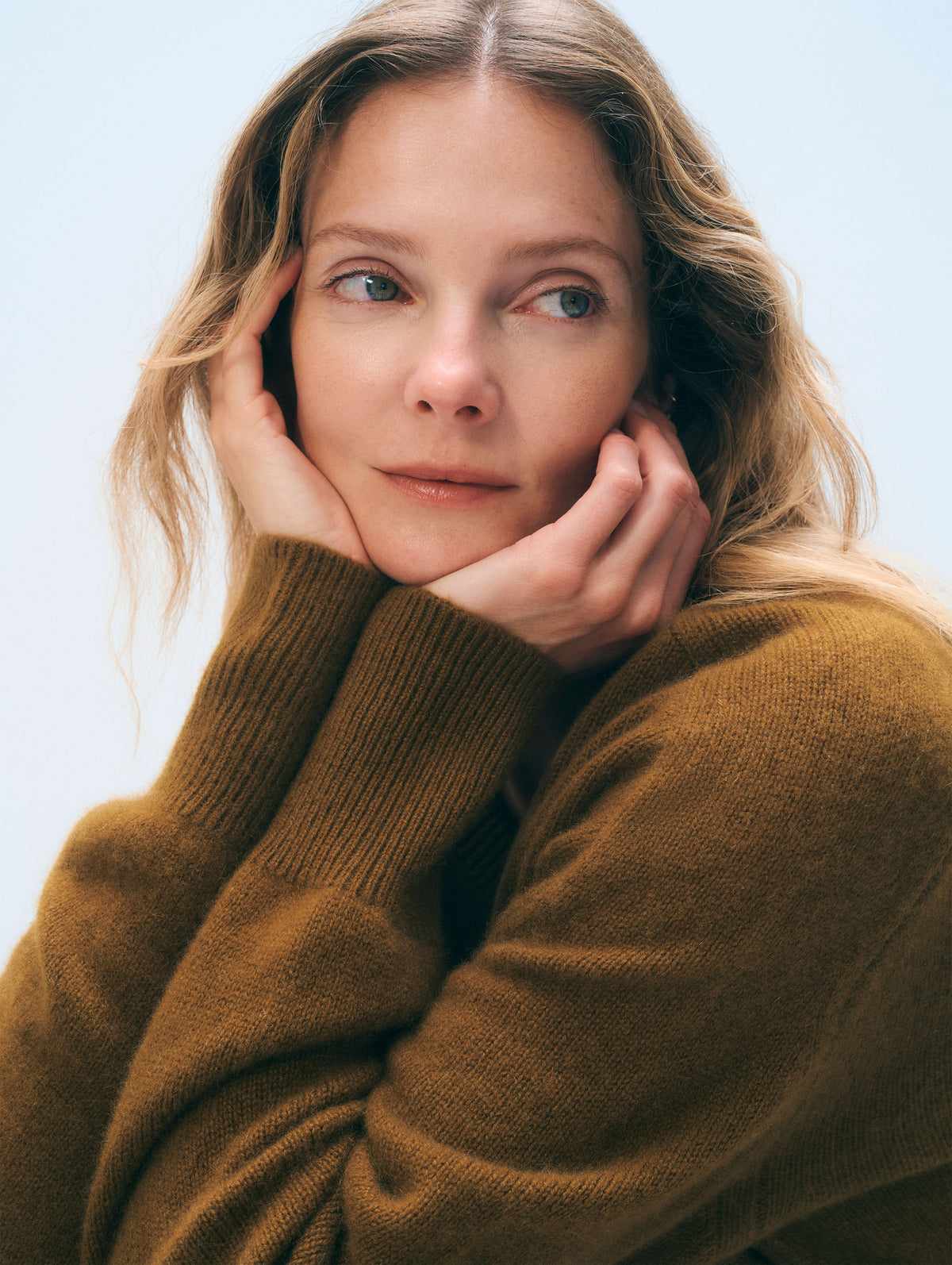 Cashmere Saddle Sleeve V Neck