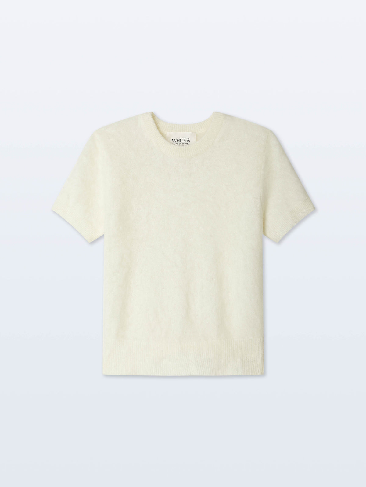Brushed Cashmere Blend Tee | Ivory