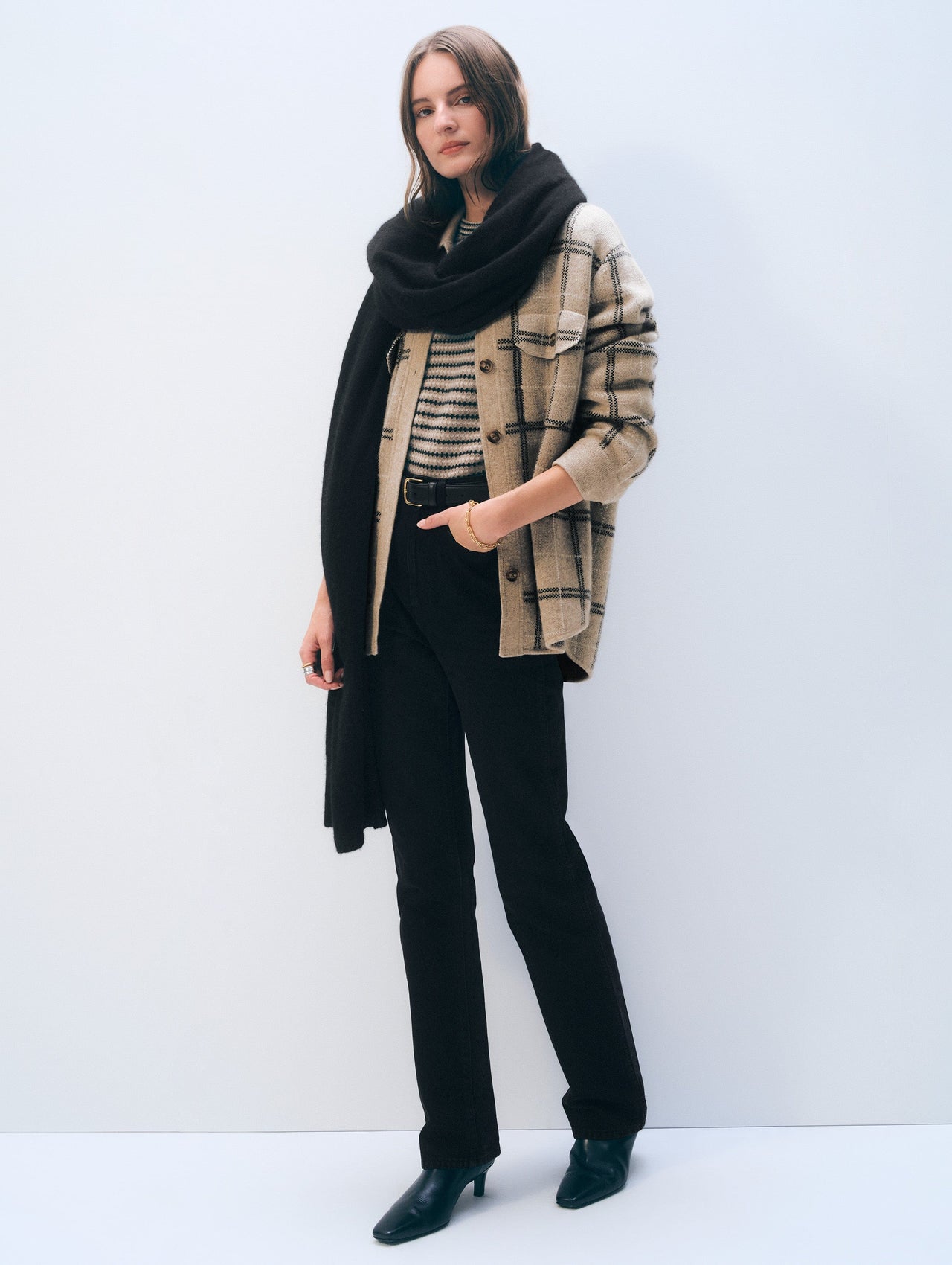 Cashmere Travel Wrap in Heather Grey