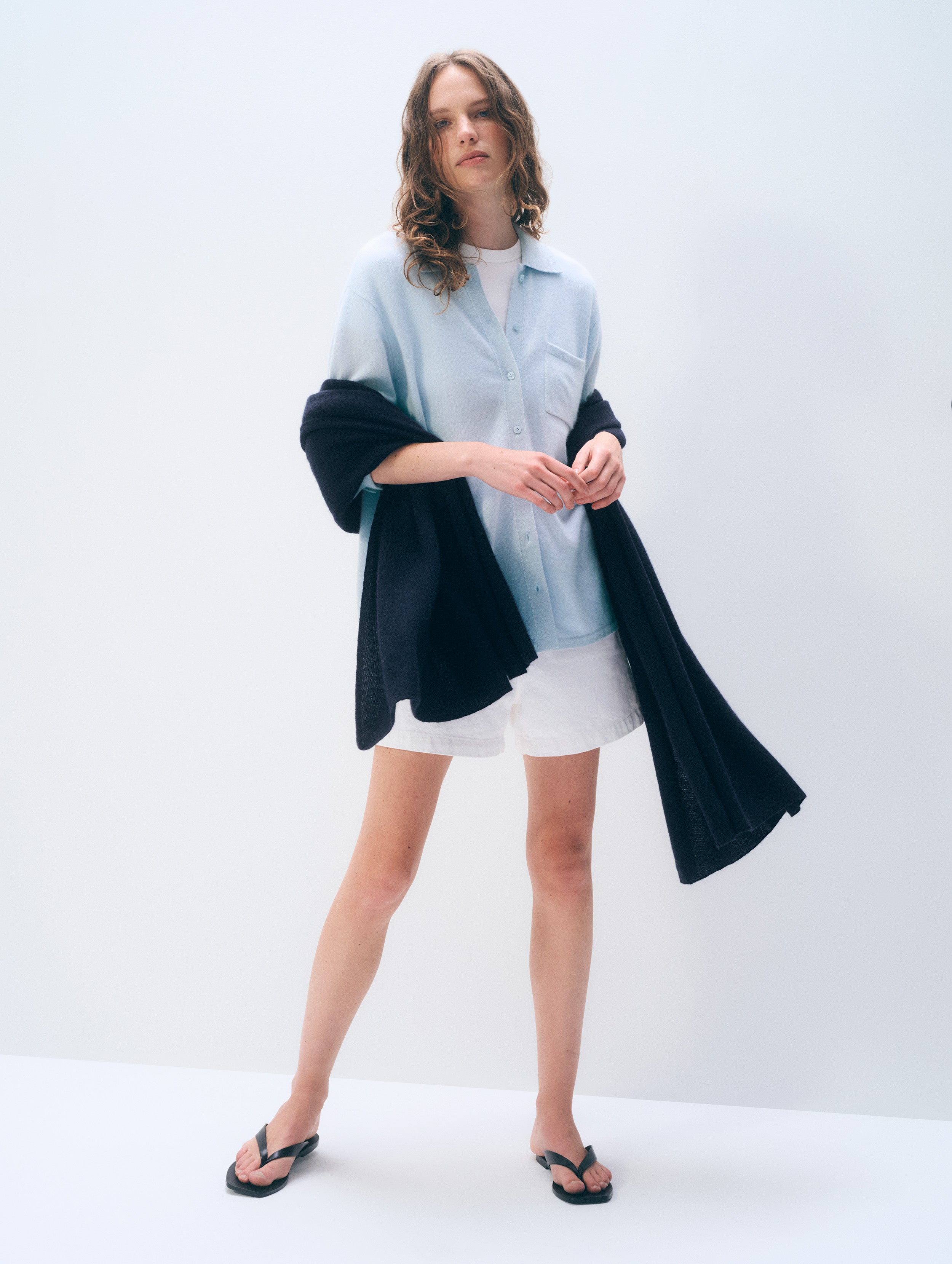 Cashmere Travel Wrap | Deep Navy