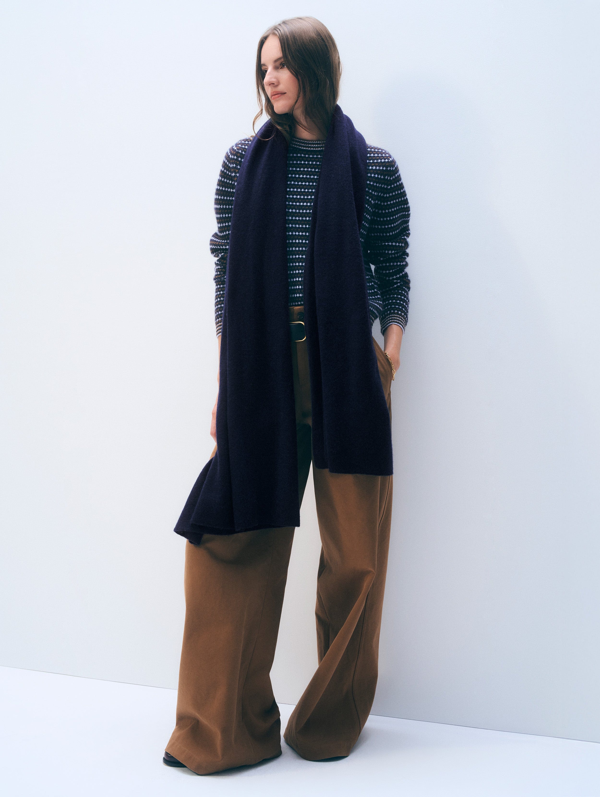 Cashmere Travel Wrap | Deep Navy