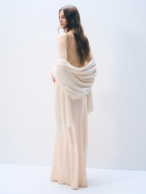 Cashmere Blend Ribbed Midi Dress