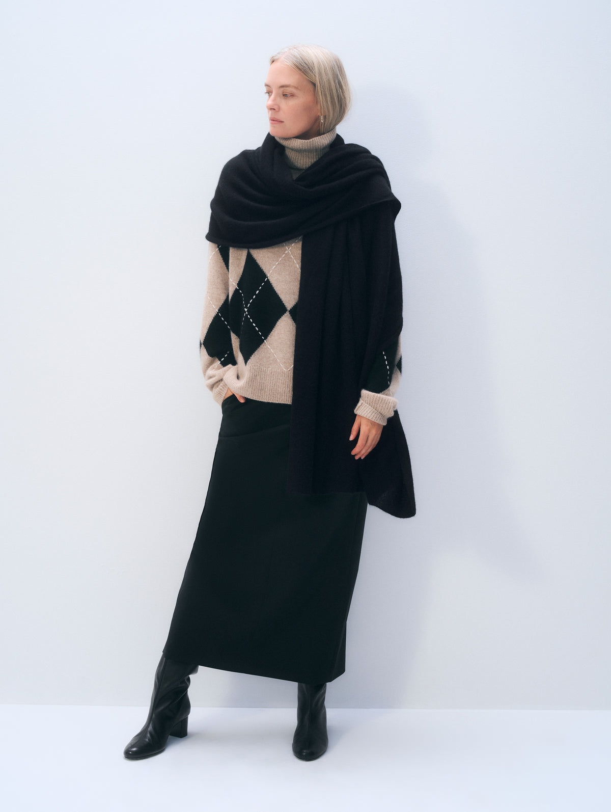 Cashmere Travel Wrap | Black