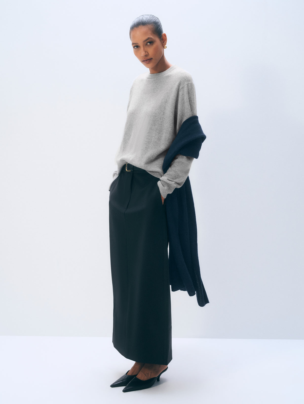 Cashmere Travel Wrap | Deep Navy
