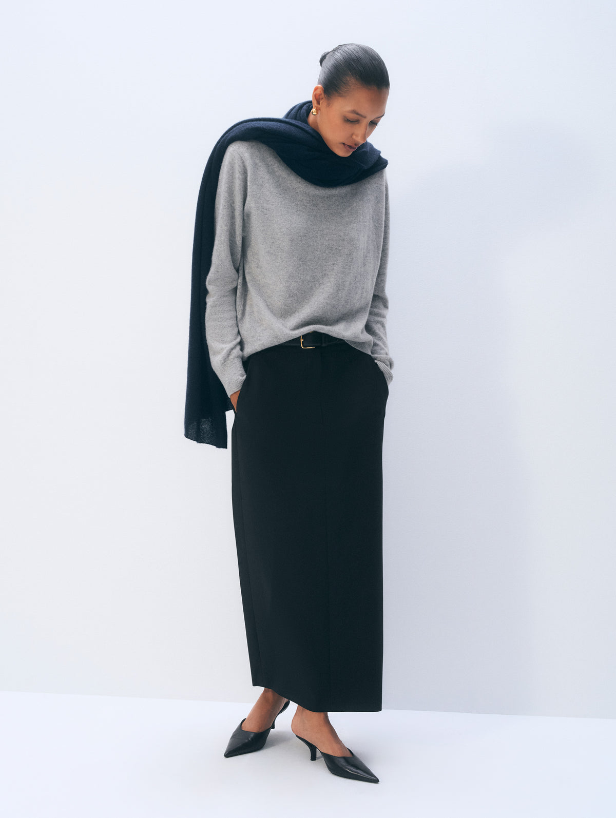 Cashmere Travel Wrap | Deep Navy