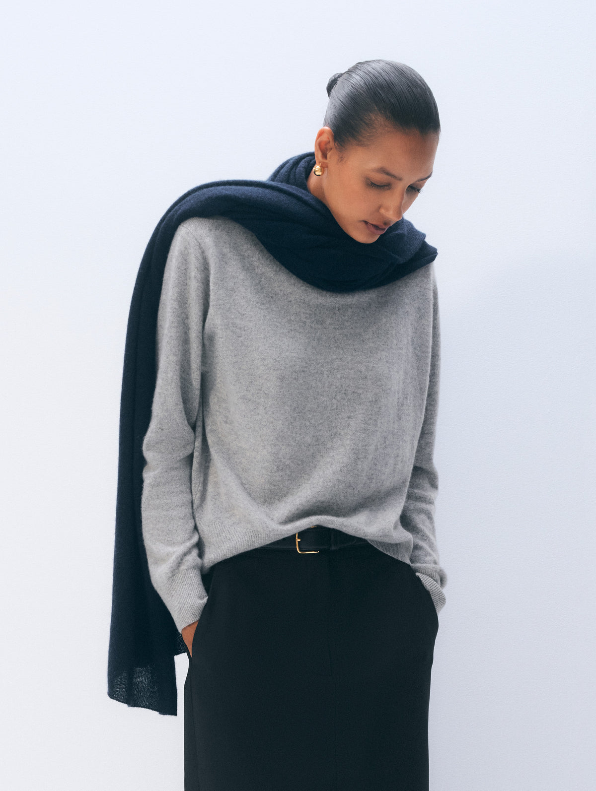 Cashmere Travel Wrap | Deep Navy
