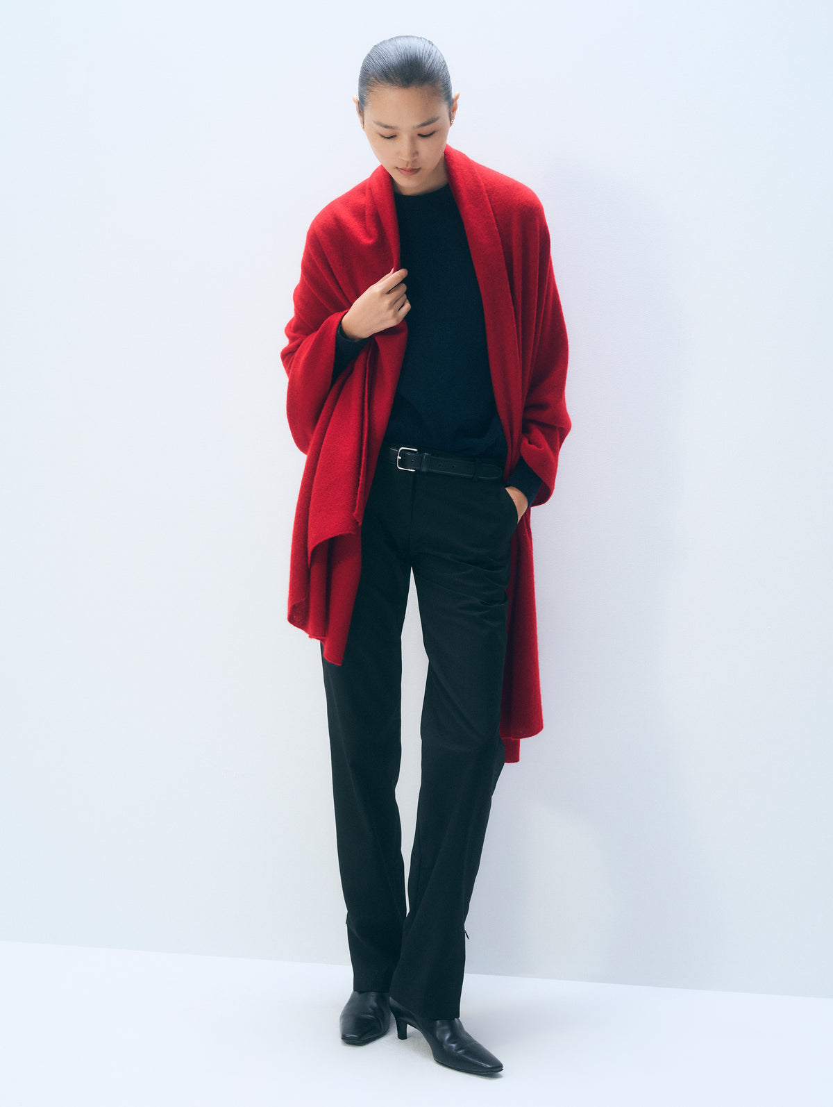 Cashmere Travel Wrap | Garnet Red