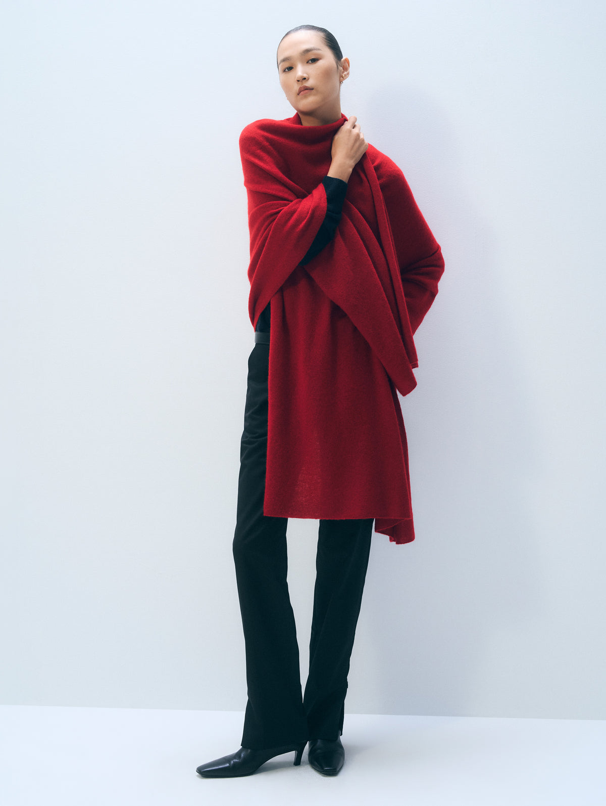 Cashmere Travel Wrap | Garnet Red