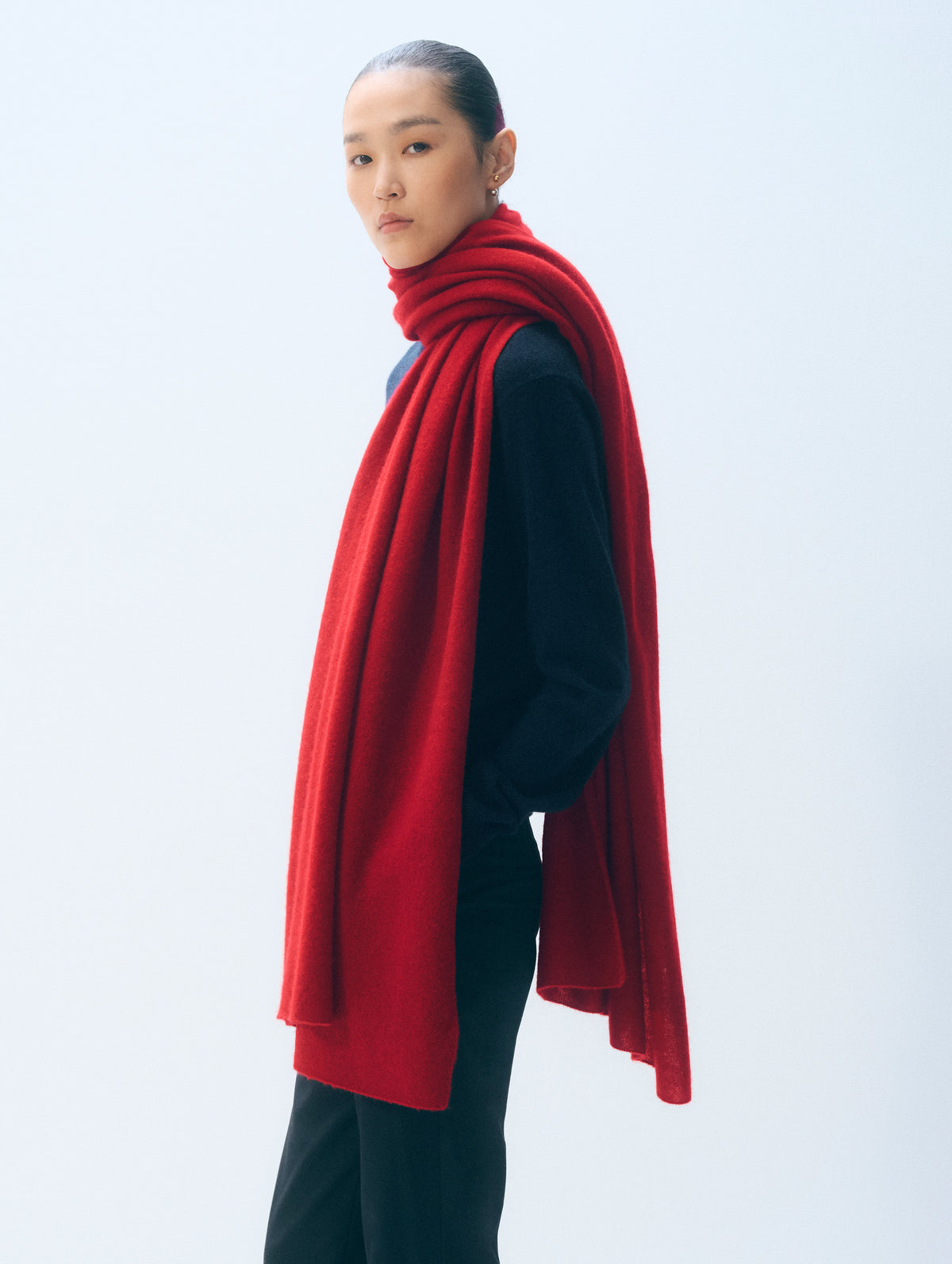 Cashmere Travel Wrap | Garnet Red