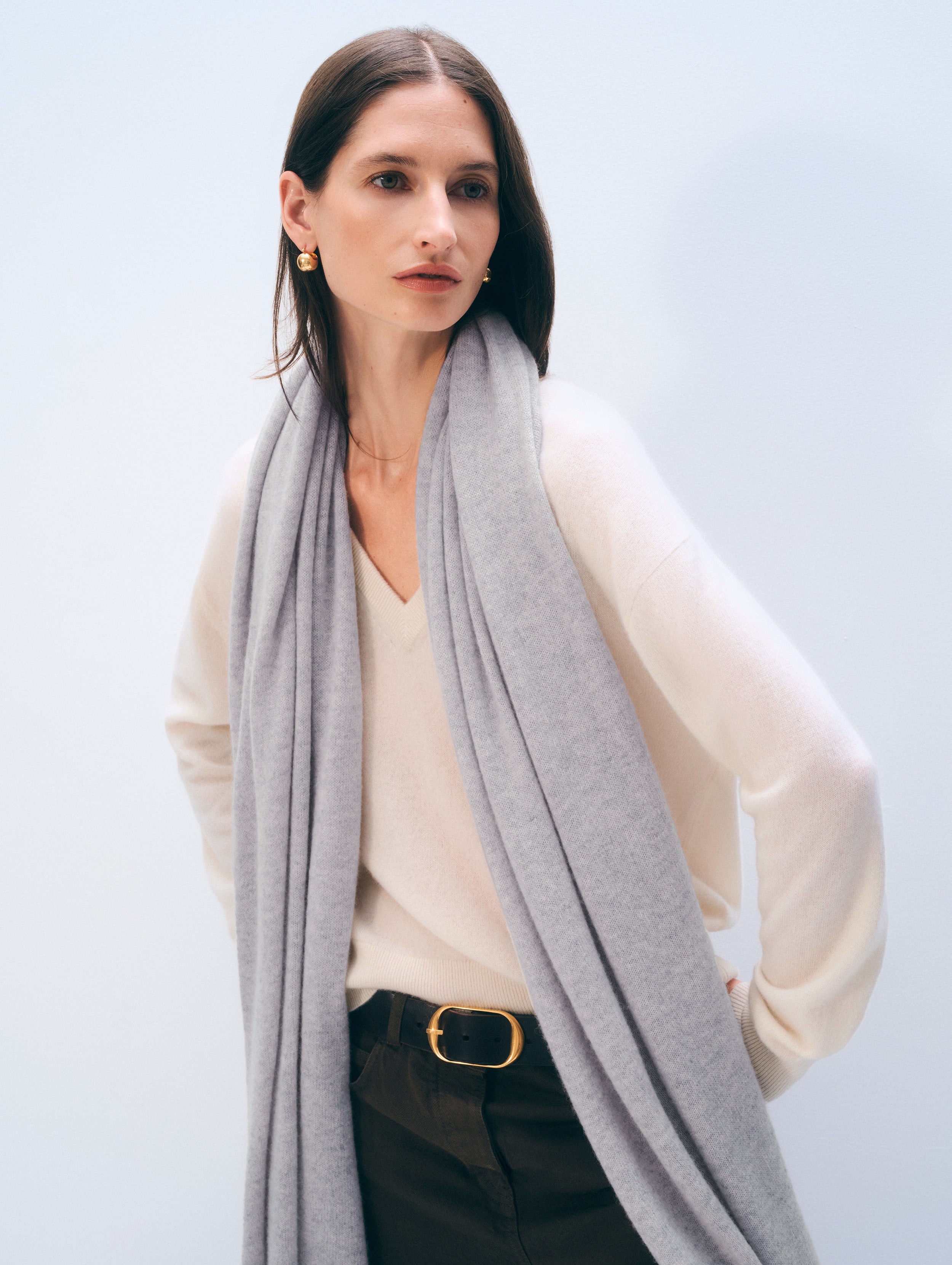 Cashmere Travel Wrap | Grey Heather