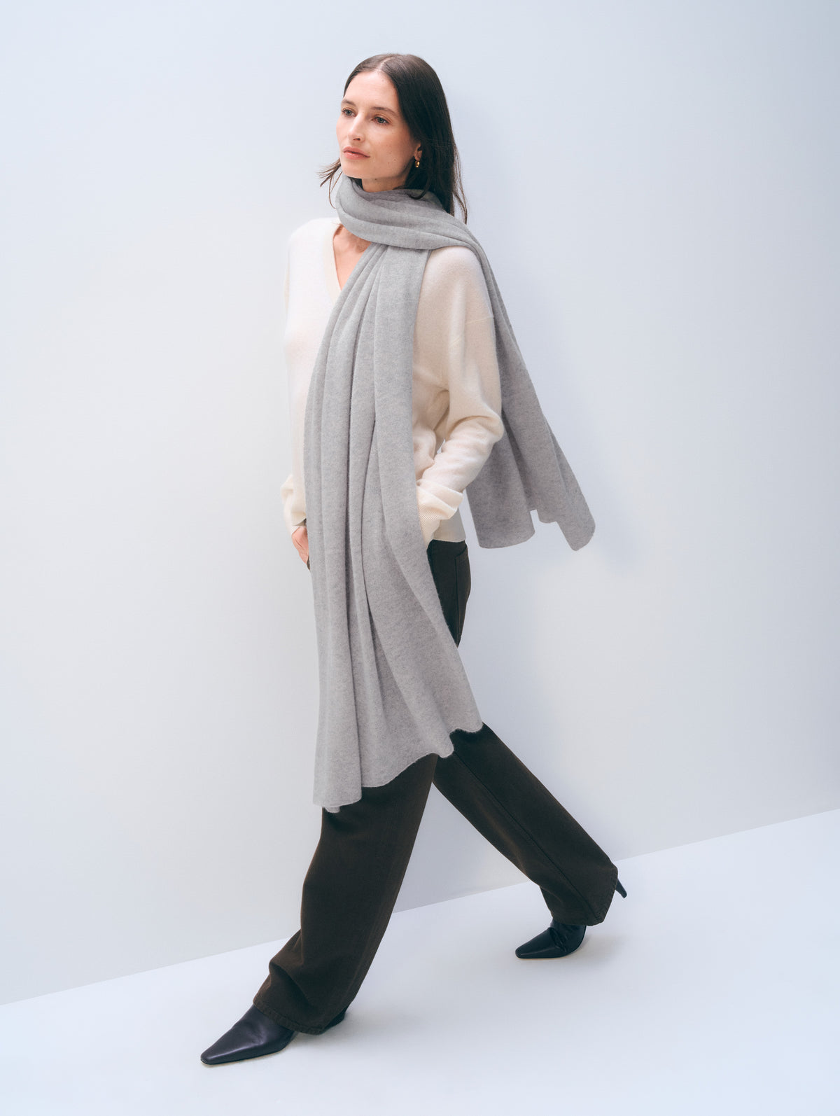 Cashmere Travel Wrap | Grey Heather