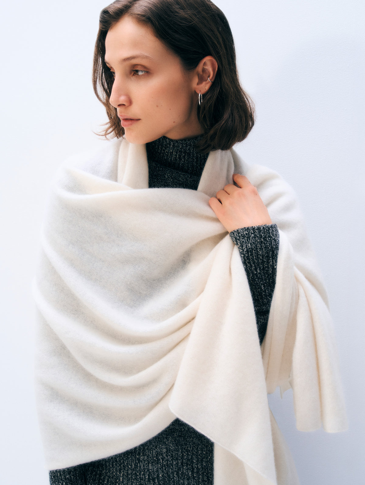 Cashmere Travel Wrap | Soft White
