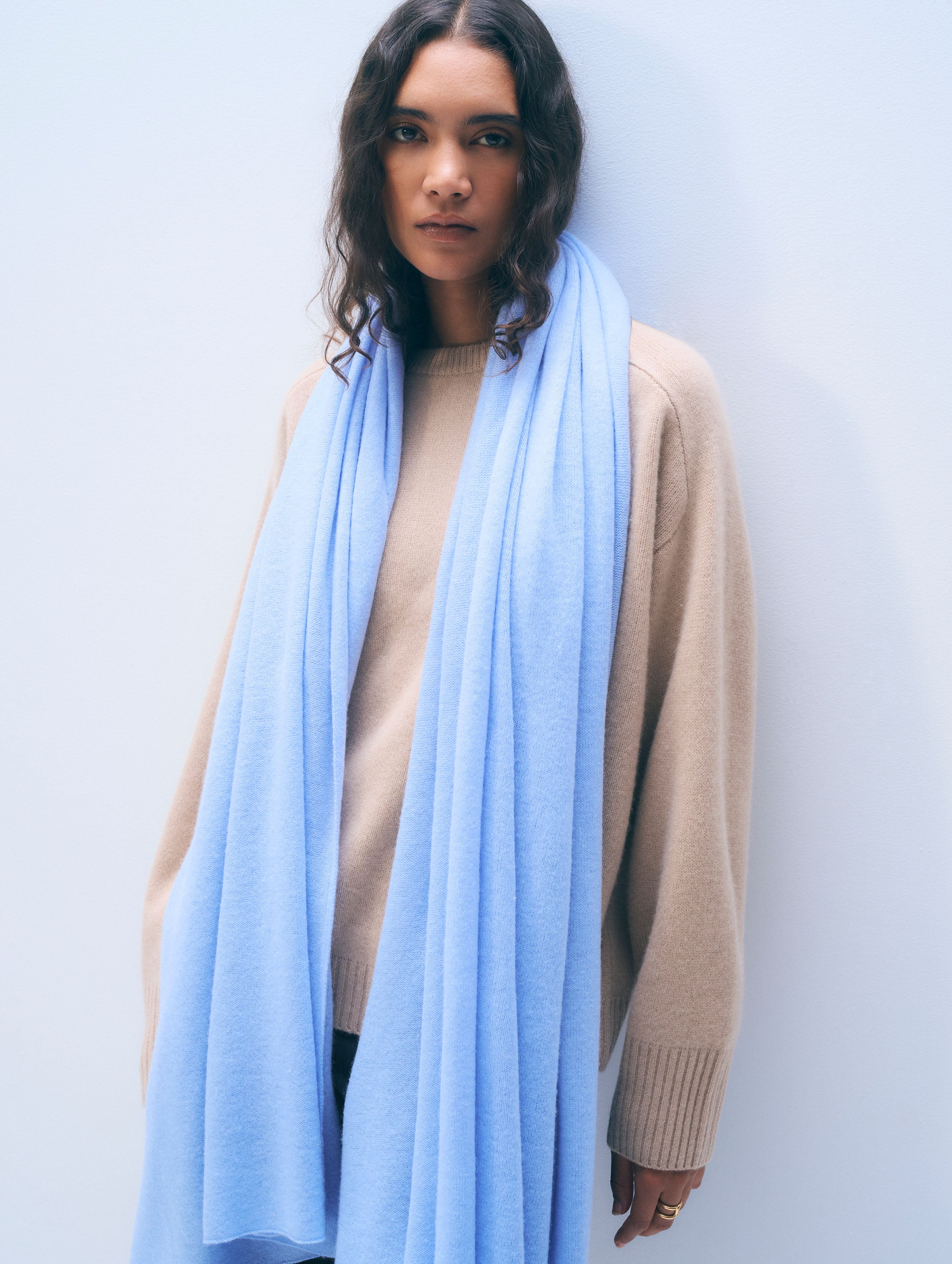 Cashmere Travel Wrap | Blue Vapor