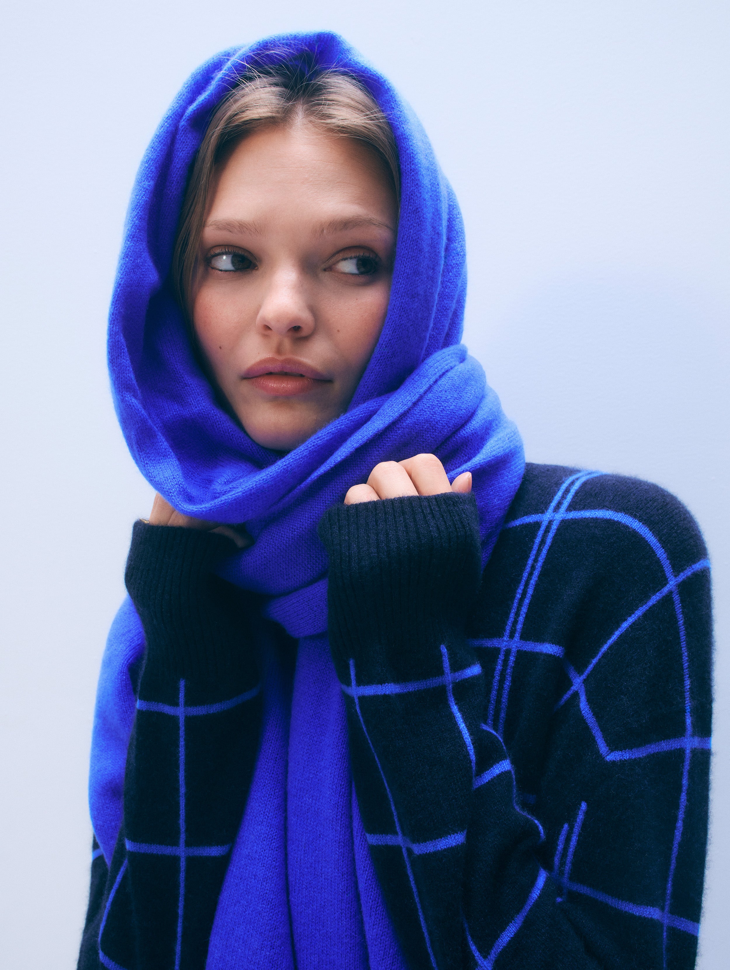 Cashmere Travel Wrap | Cobalt Blue