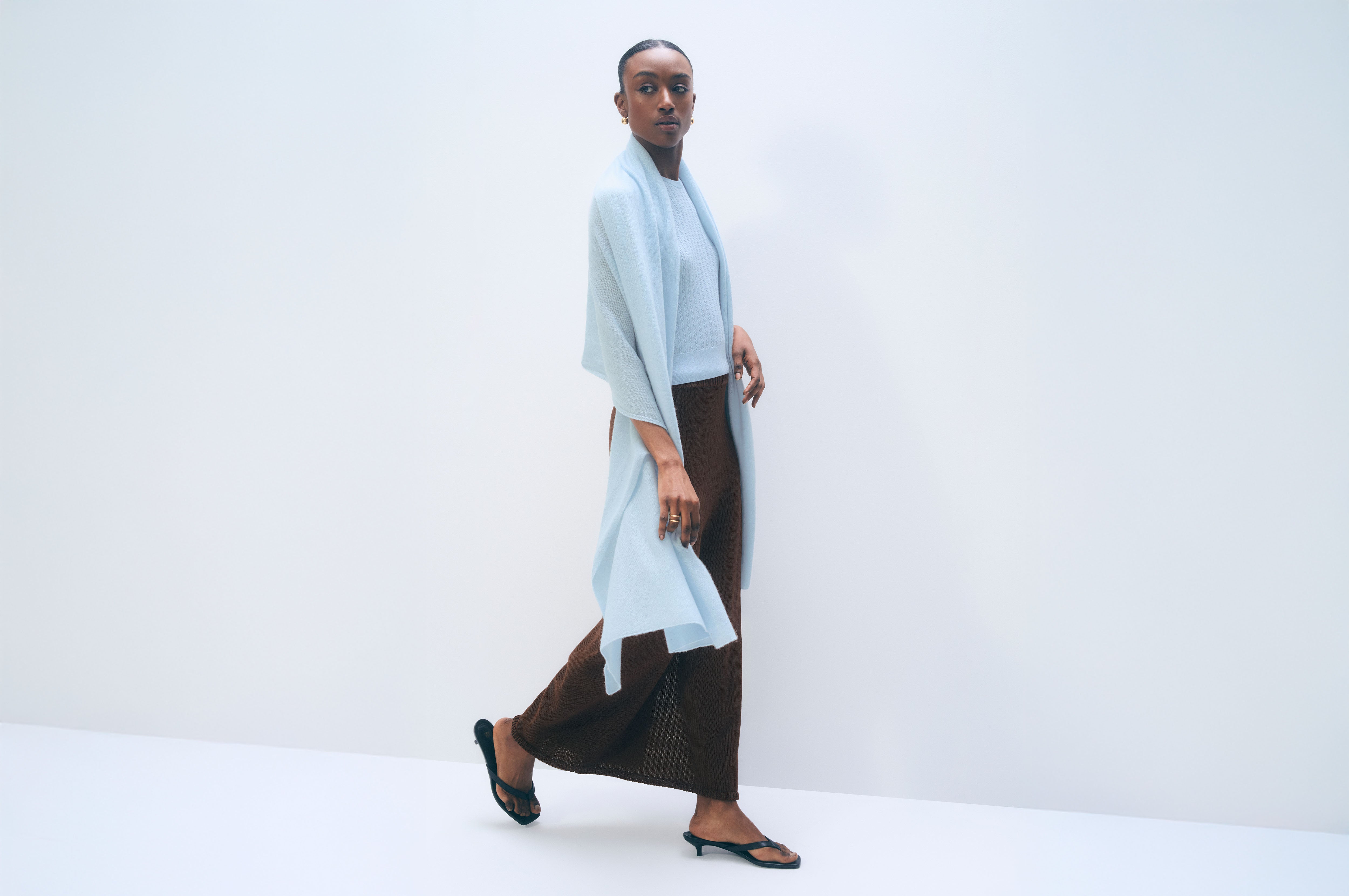 Cashmere Travel Wrap | Pastel Blue