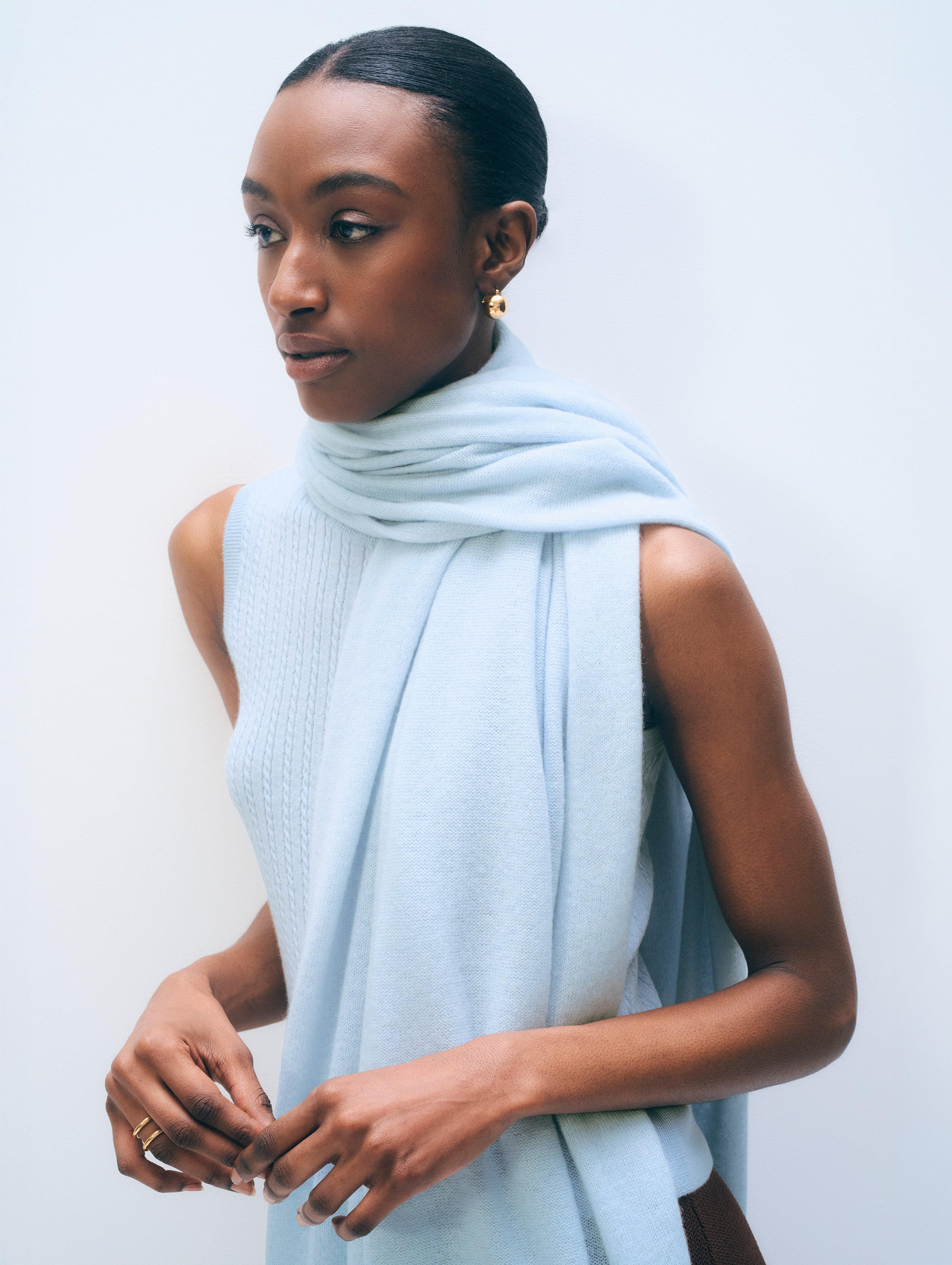 Cashmere Travel Wrap | Pastel Blue