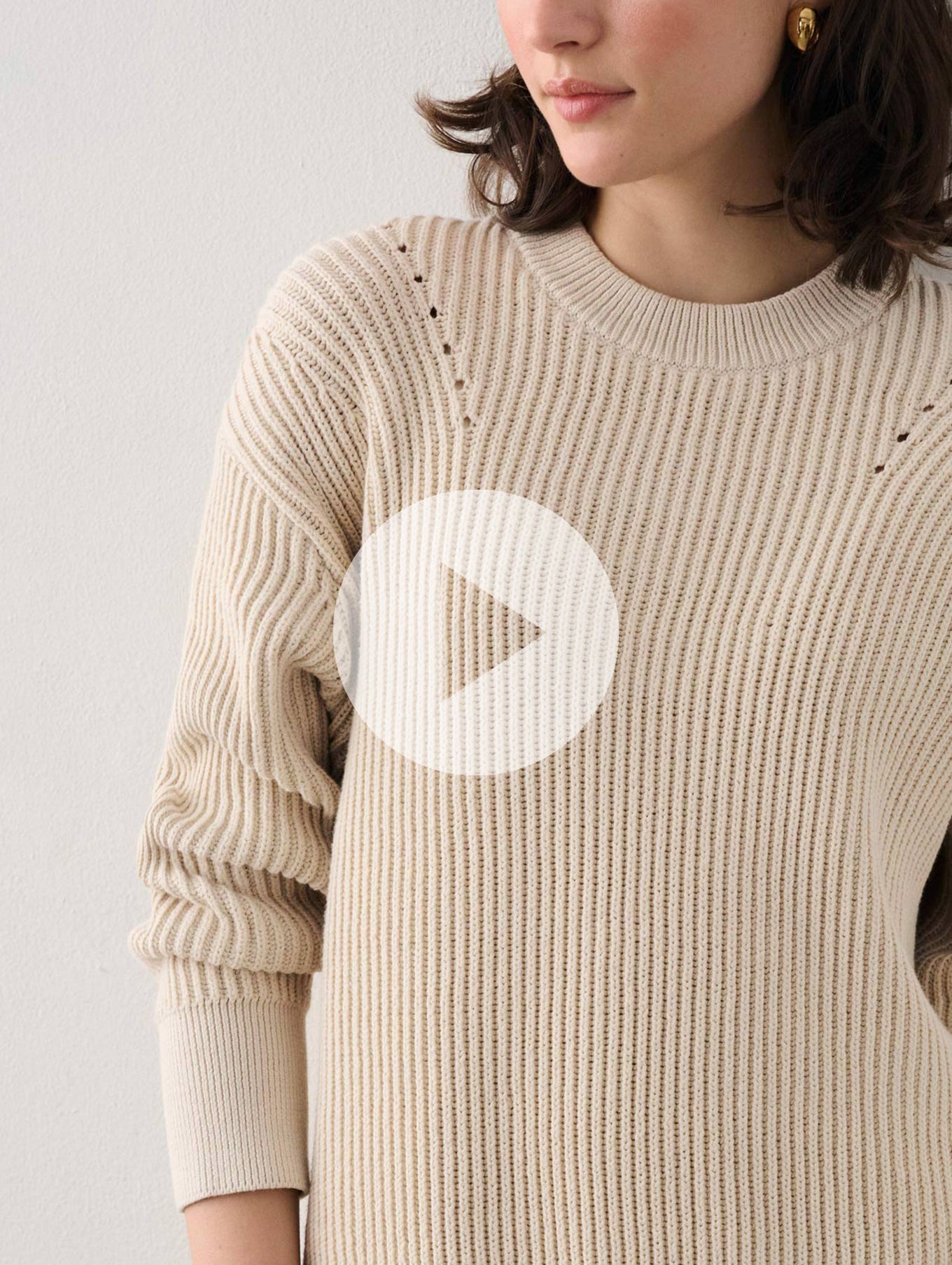 Cotton Ribbed Crewneck
