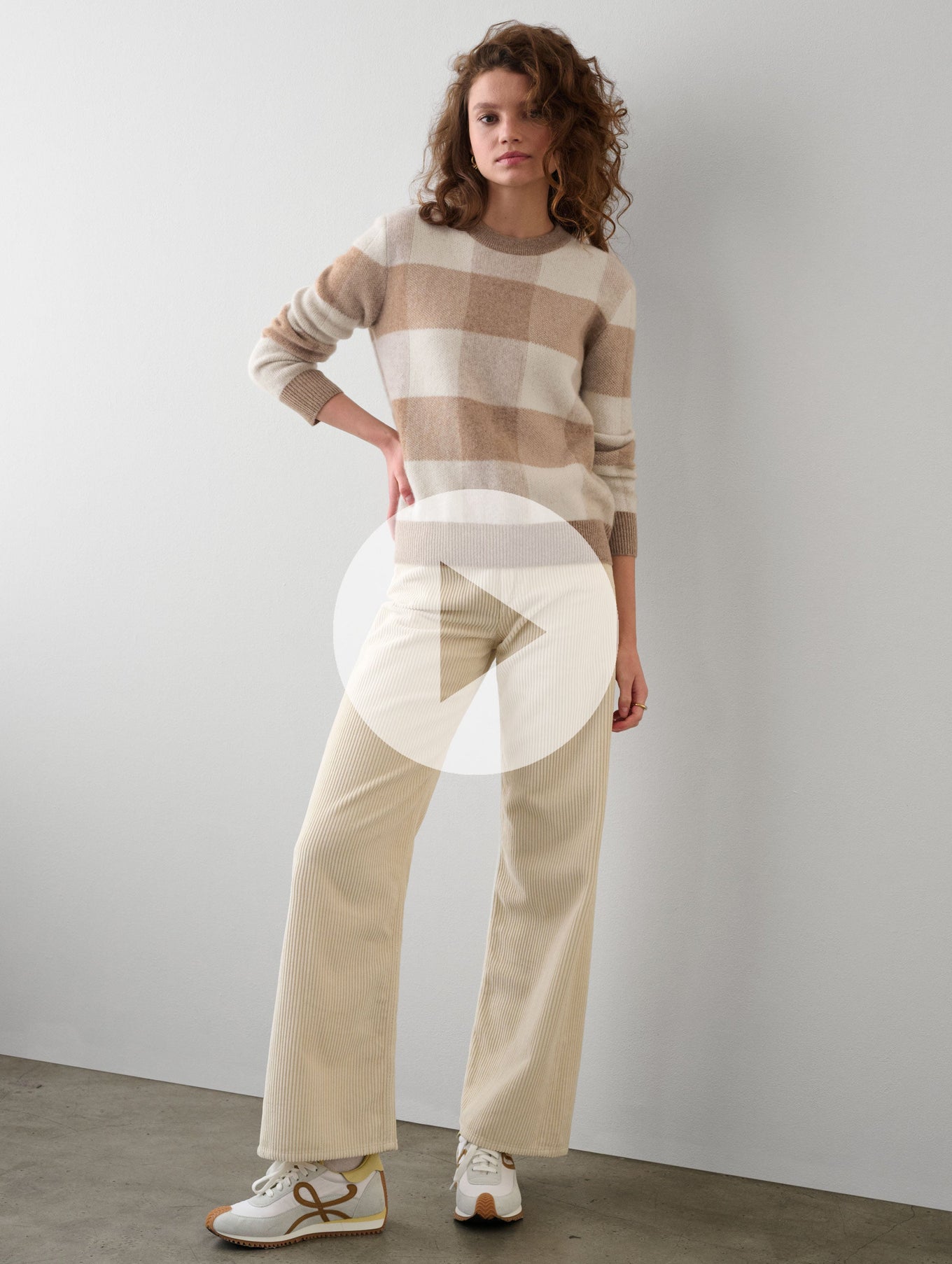 Cashmere Plaid Crewneck