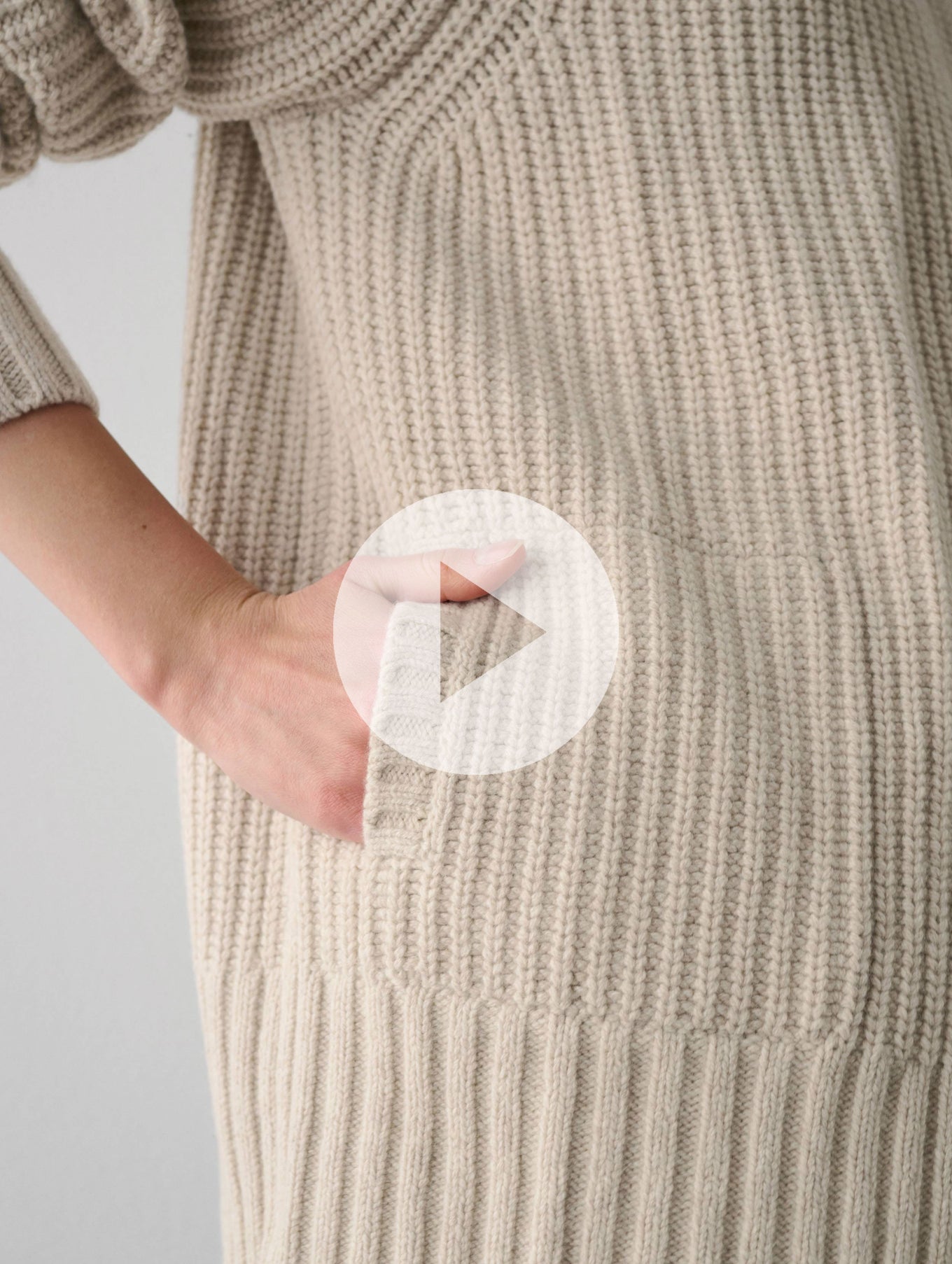 Merino Blend Ribbed Coatigan