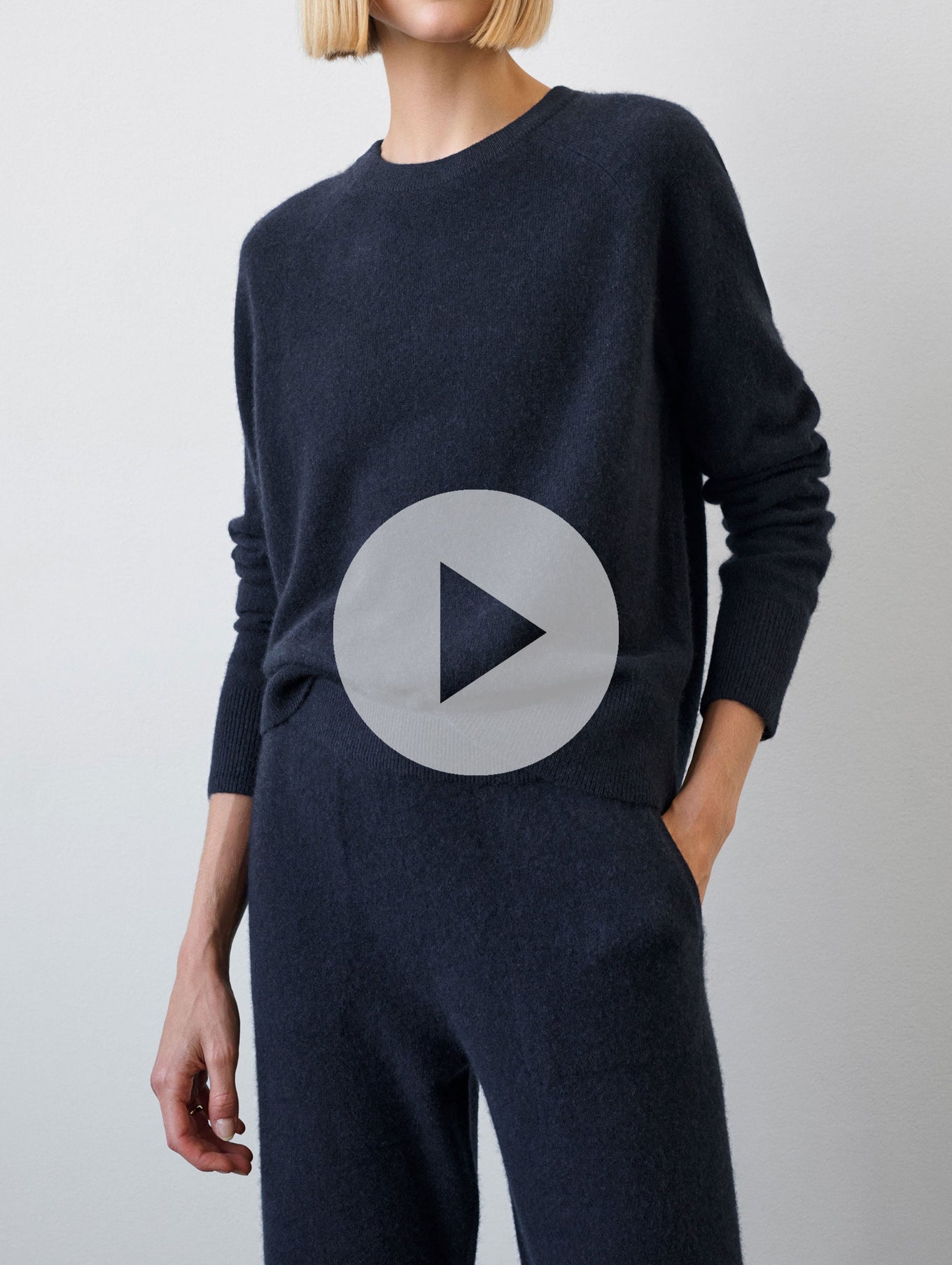Cashmere Rib Trim Sweatshirt