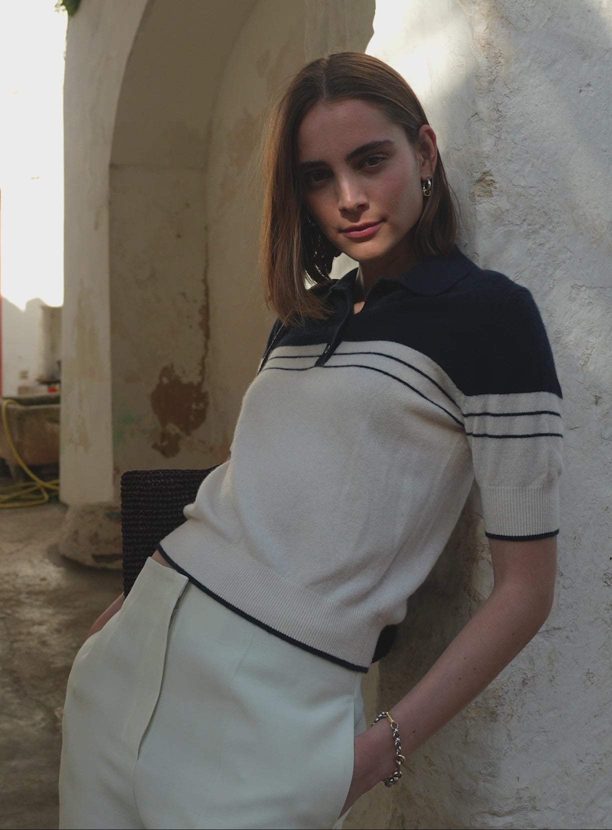 Cashmere Polo Top