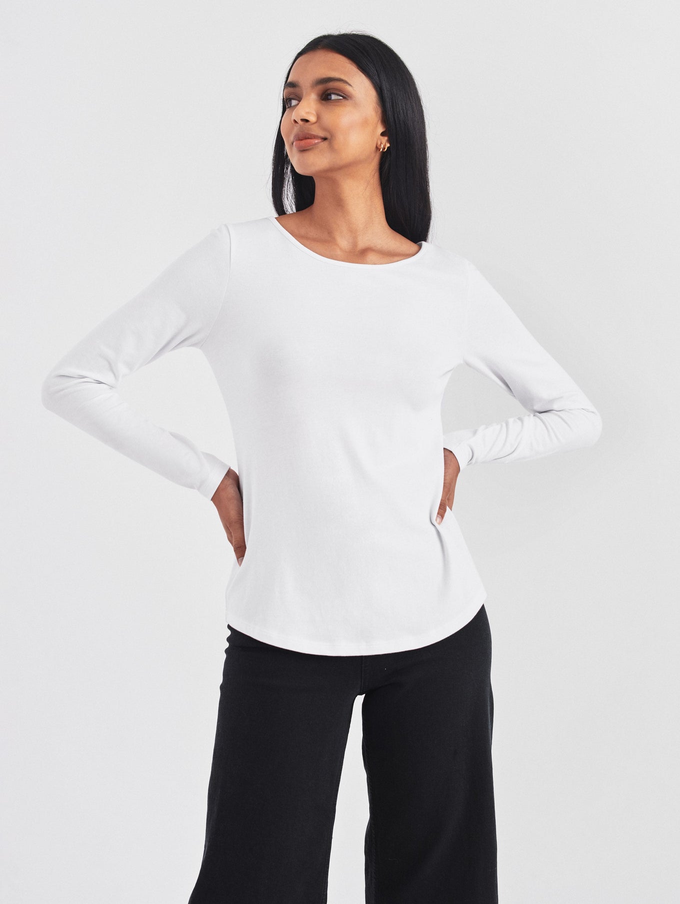 Cotton Modal Boatneck Tee