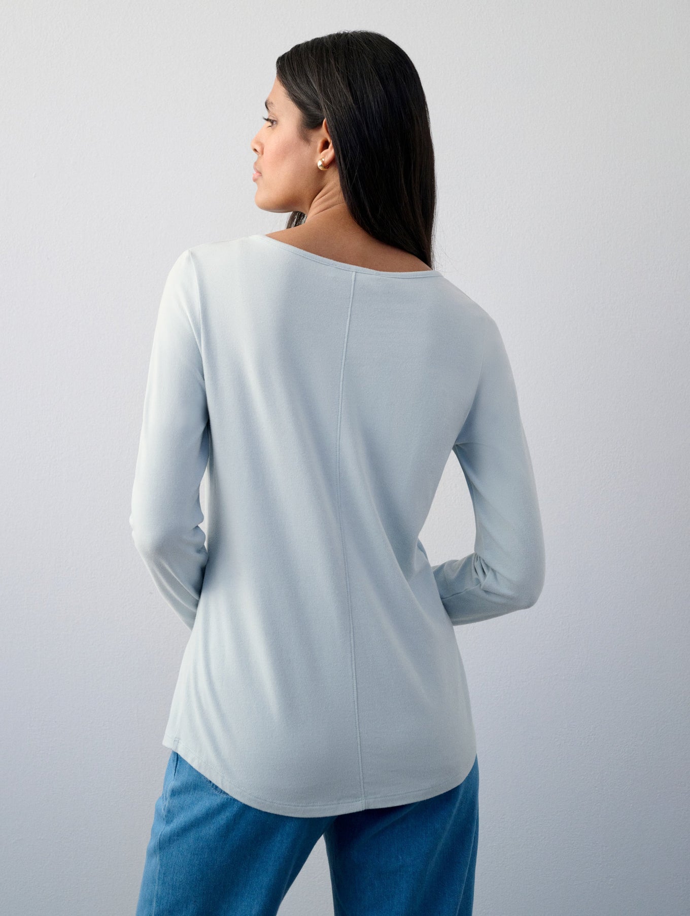 Cotton Modal Boatneck Tee