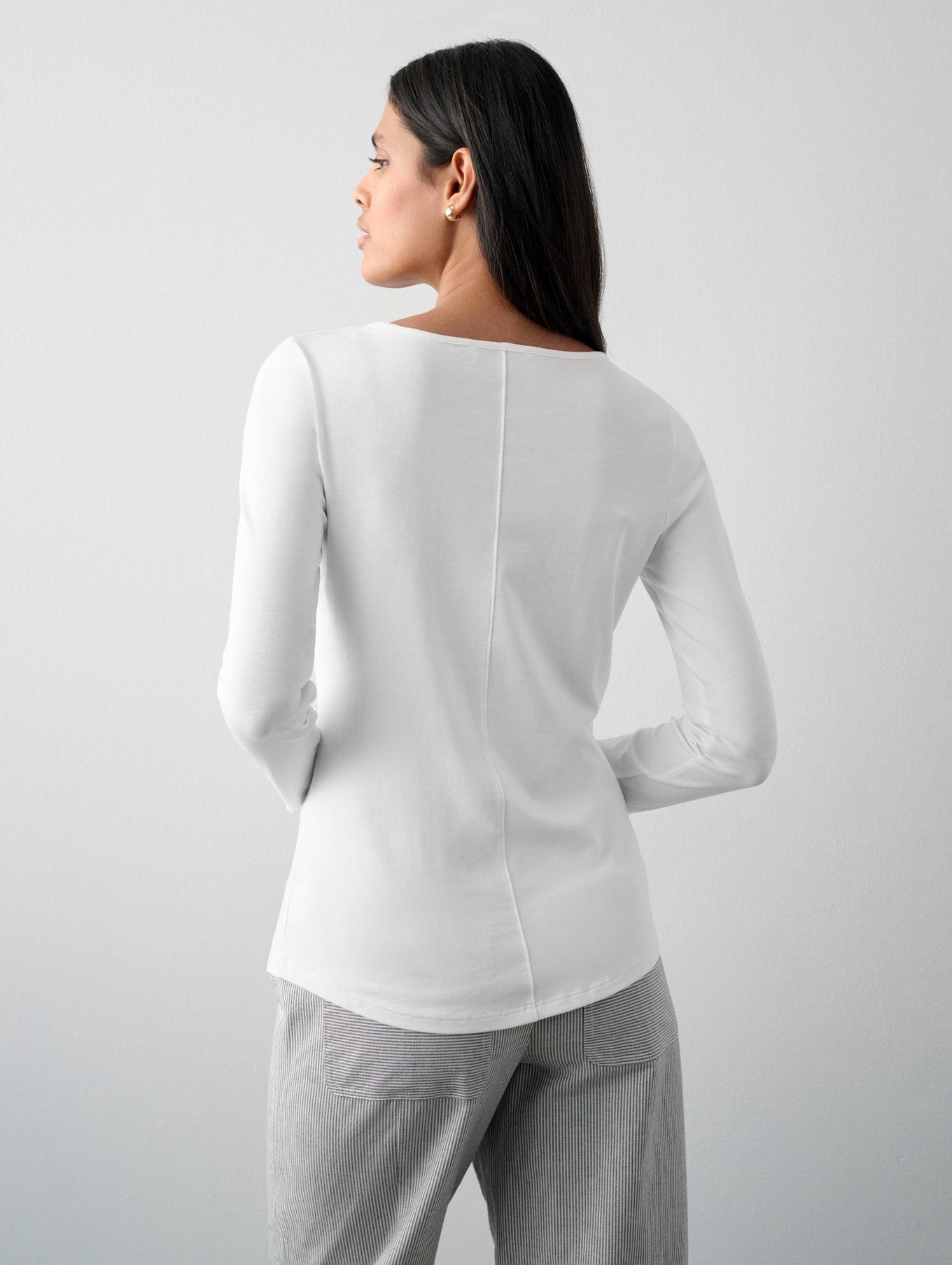 Cotton Modal Boatneck Tee