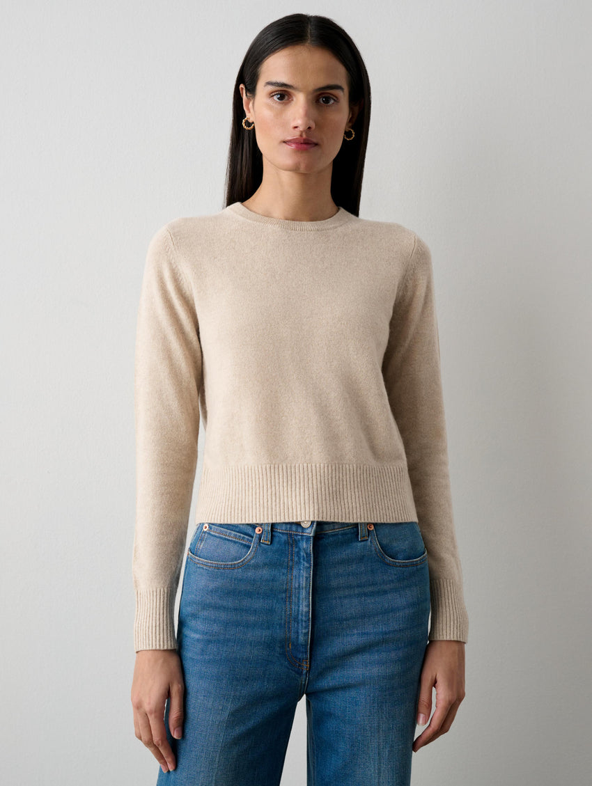 Cashmere Shrunken Crewneck