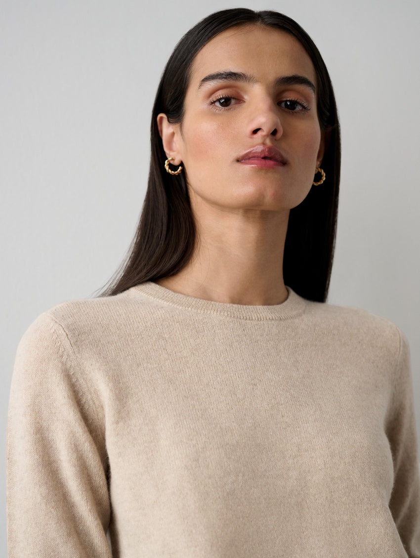 Cashmere Shrunken Crewneck