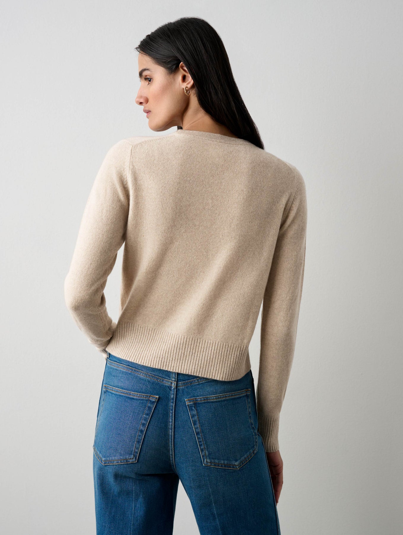 Cashmere Shrunken Crewneck