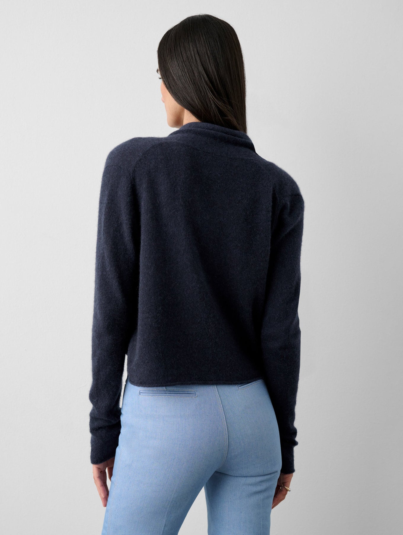 Cashmere Cropped Trapeze Cardigan