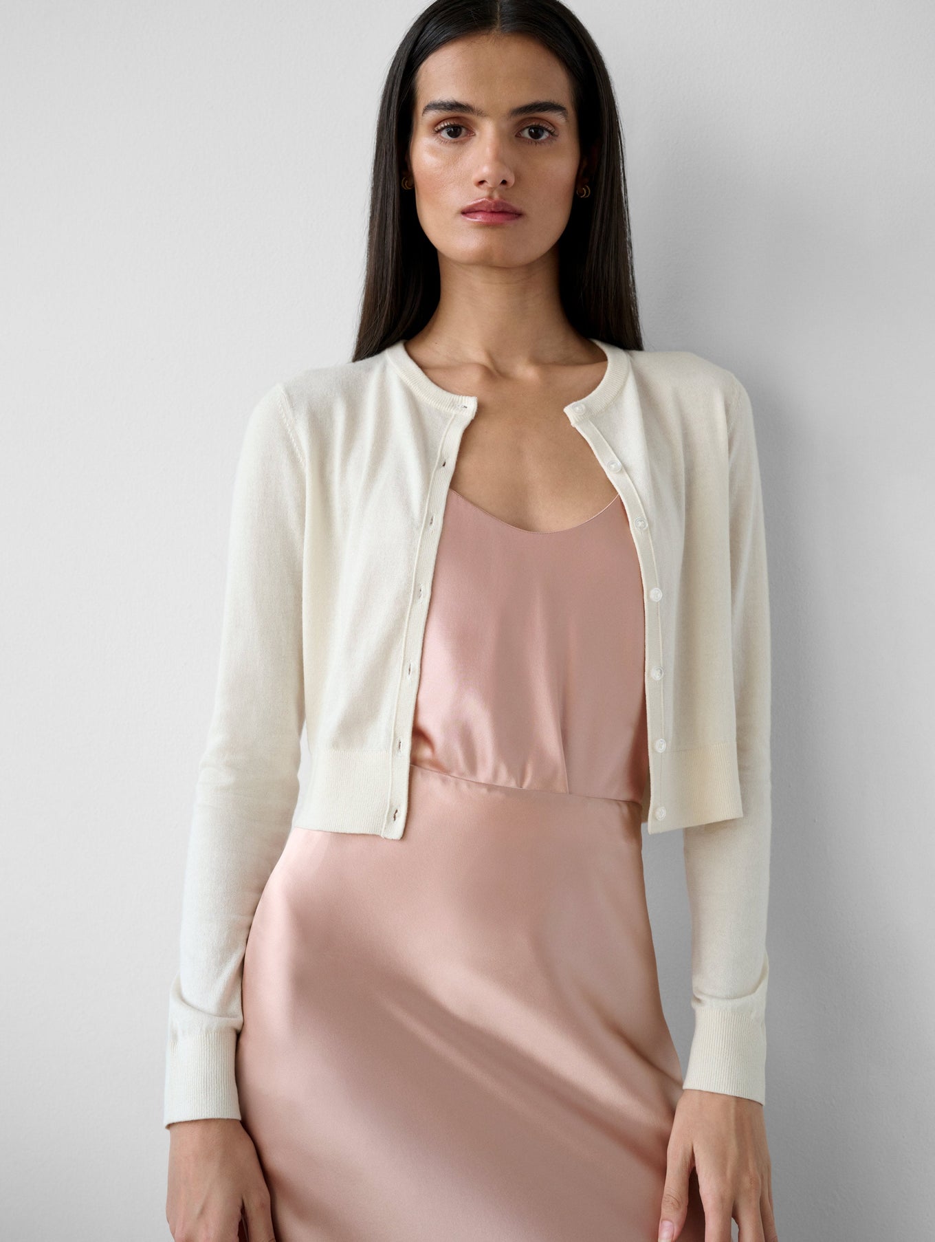 Silk Cashmere Button Cardigan