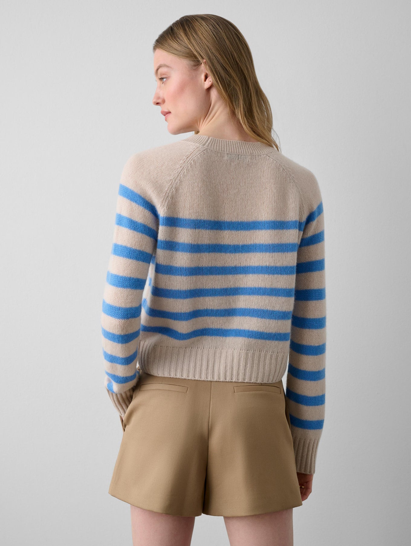 Cashmere Striped Crewneck
