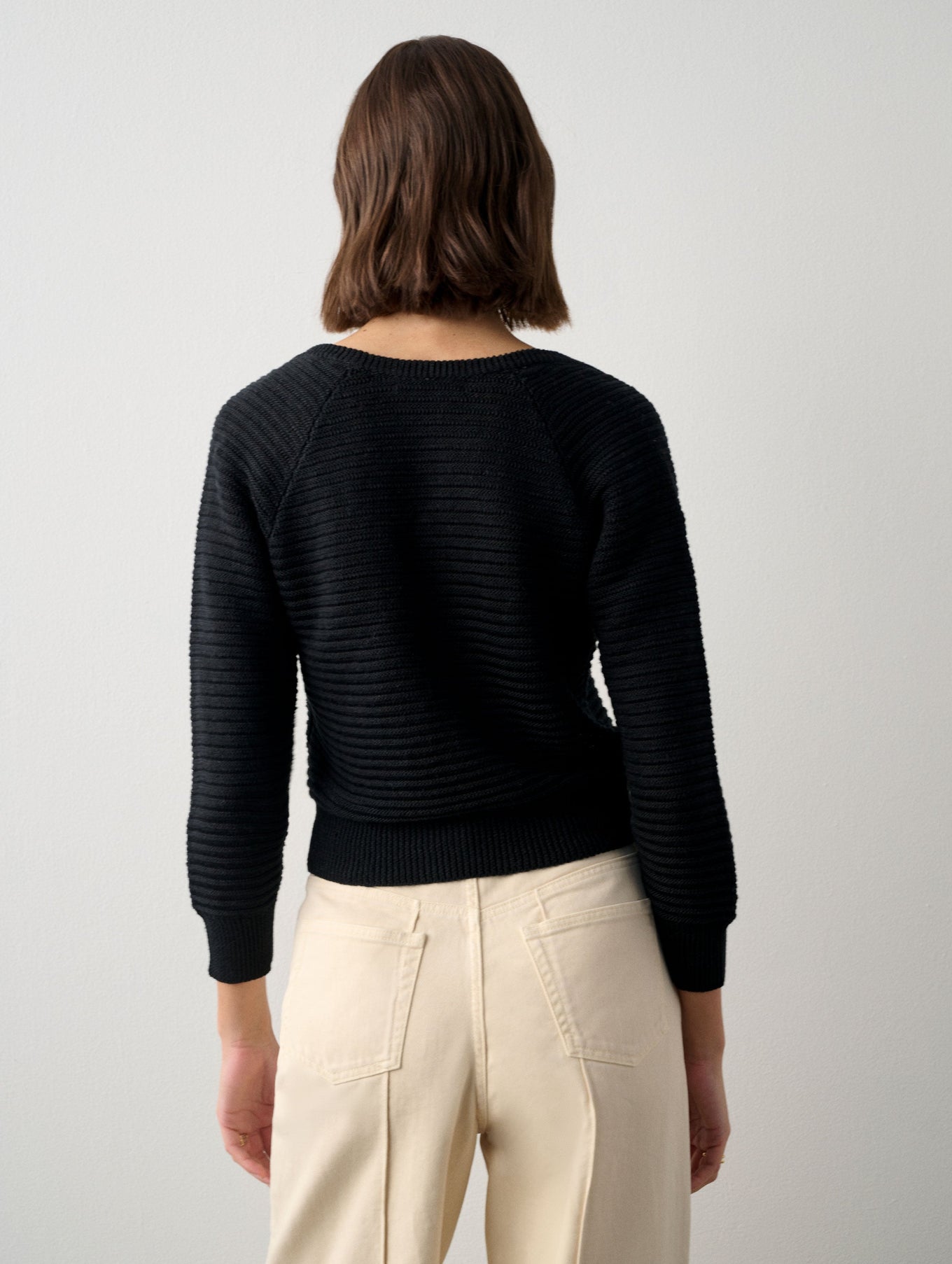 Linen Stitchy Square Neck Top