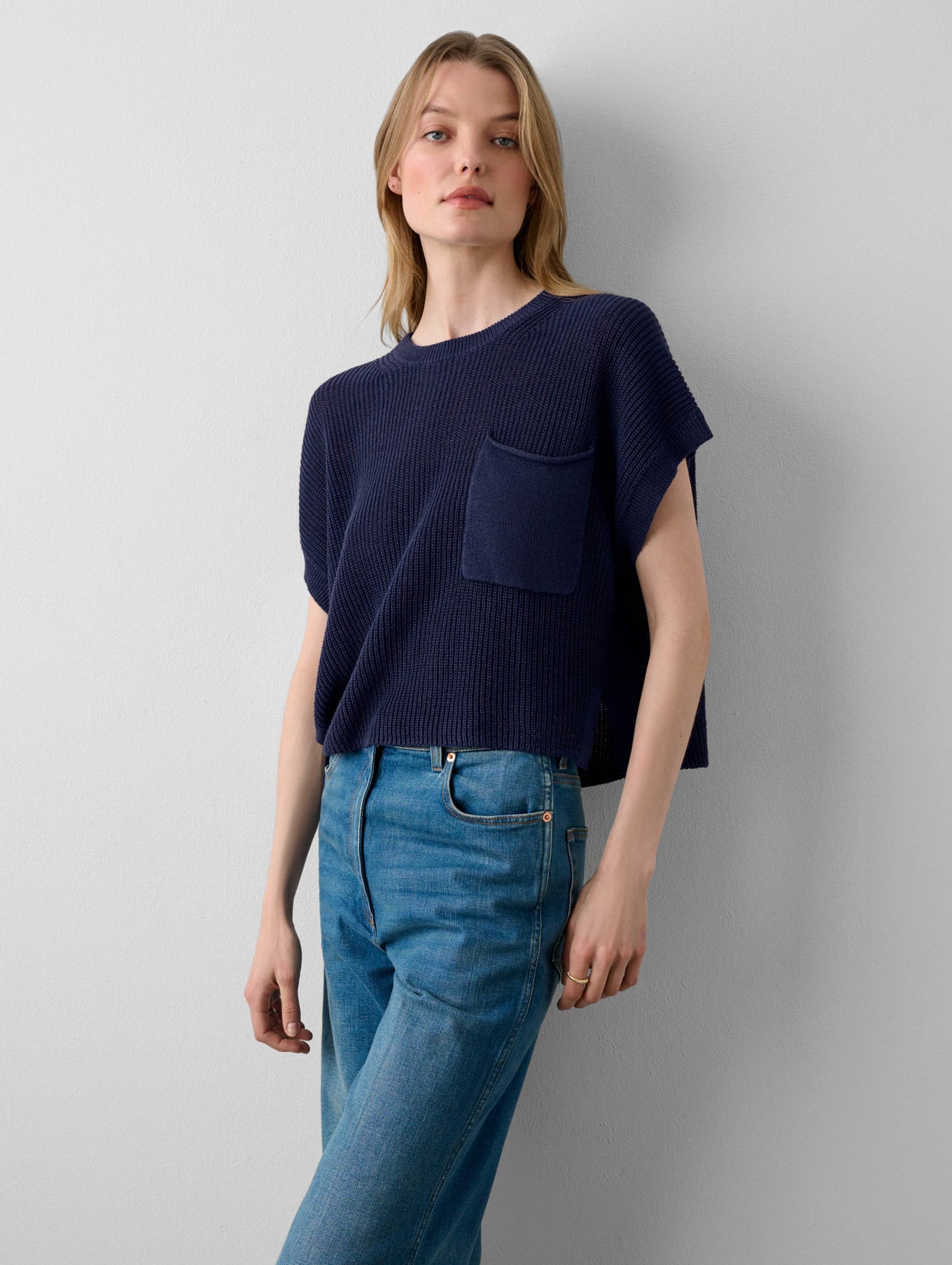 Linen Blend Pocket Tee