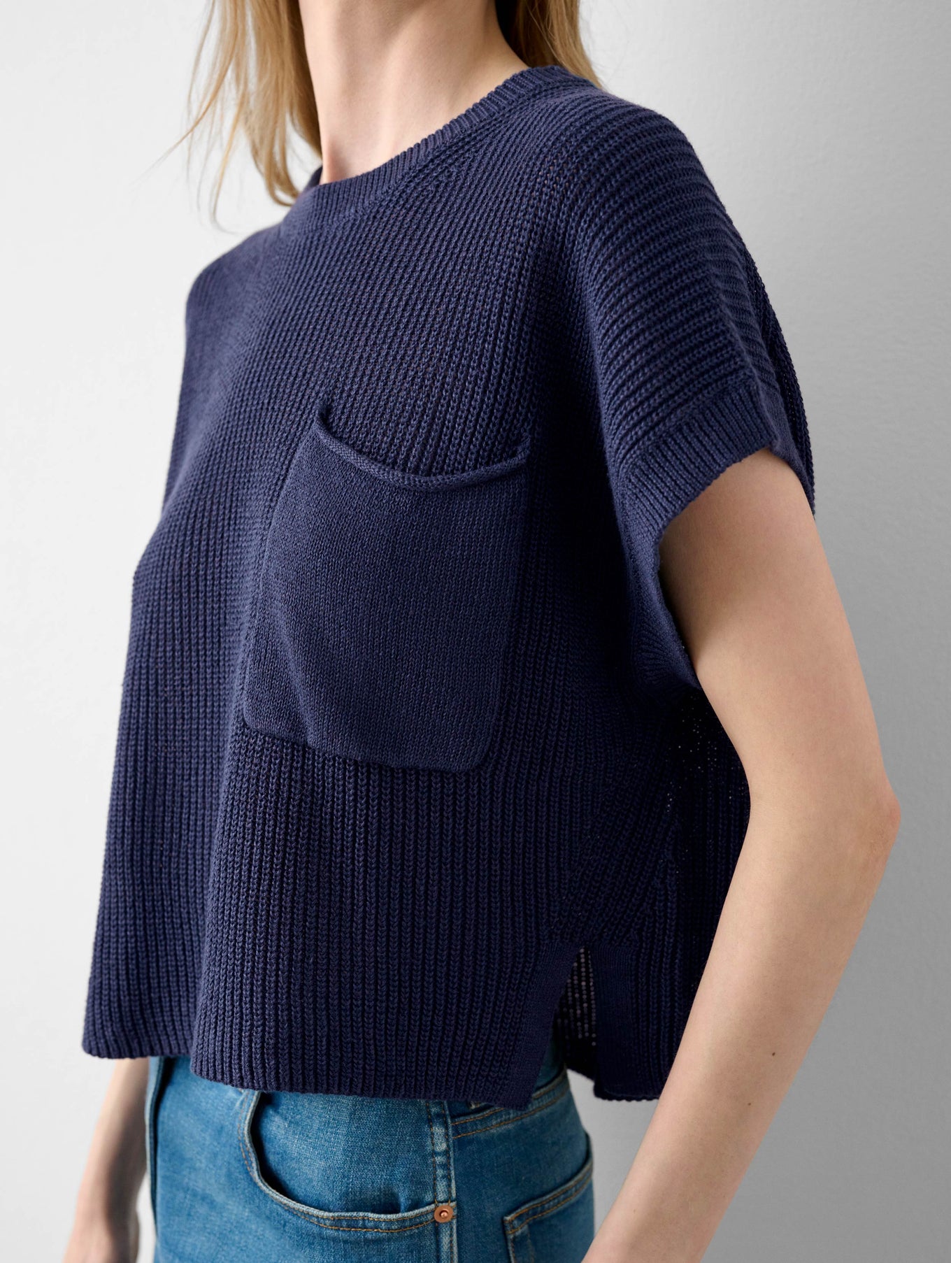 Linen Blend Pocket Tee