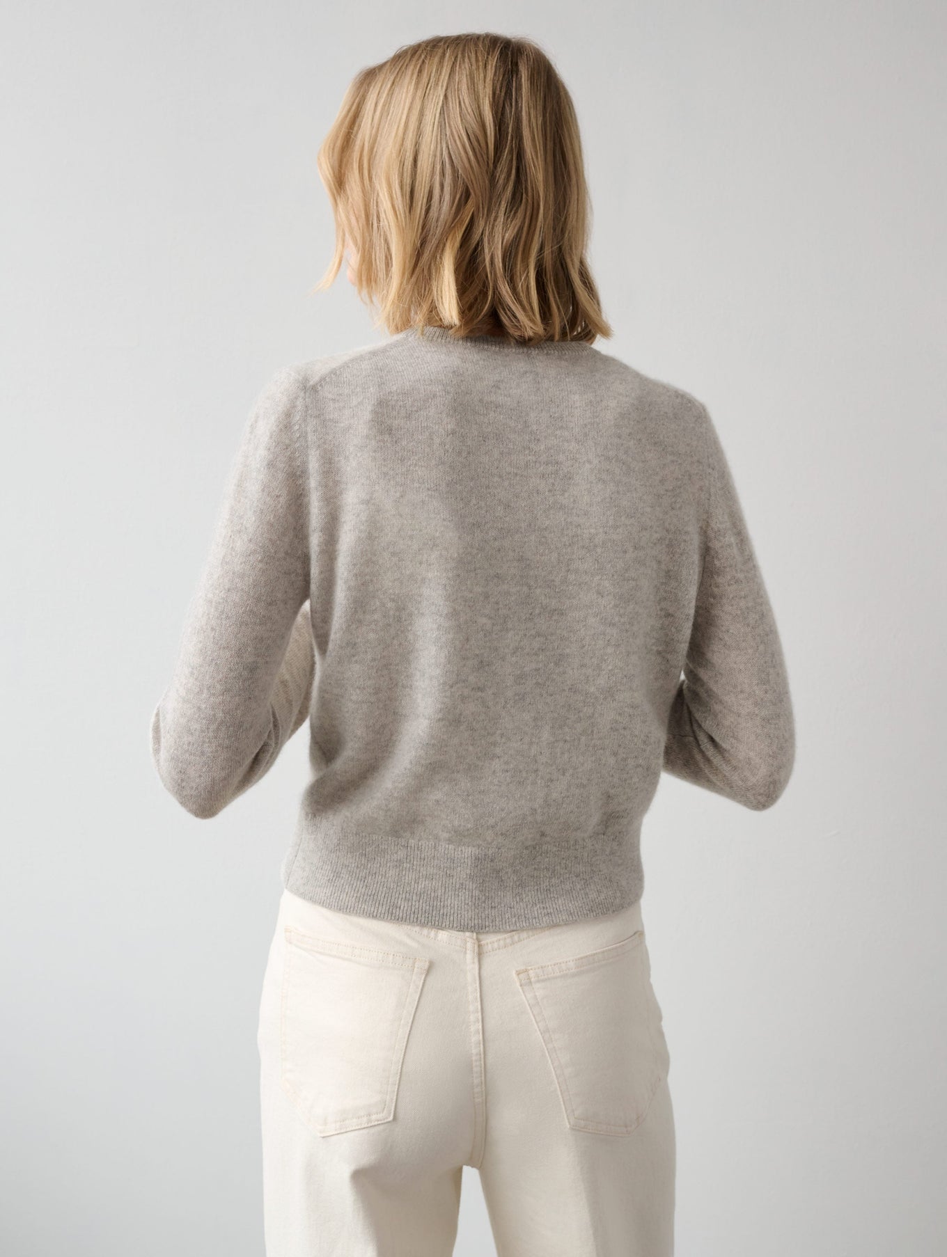Essential Cashmere Crewneck Cardigan
