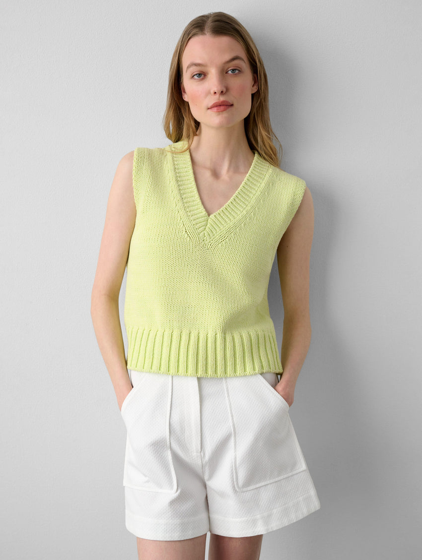 Cotton Rope V Neck Vest